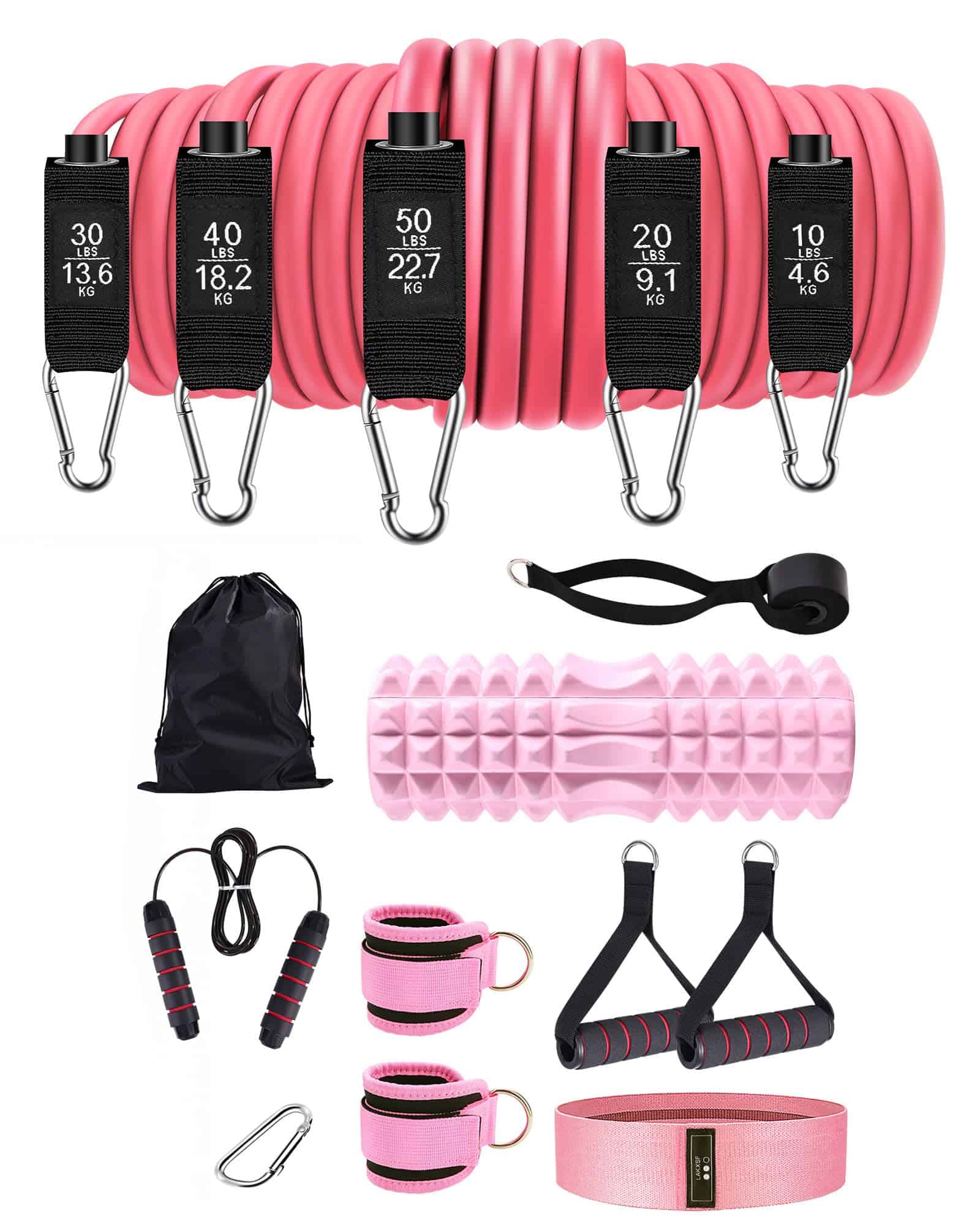 LAKXSF Exercise Bands Resistance Bands Set - Set de Bandas