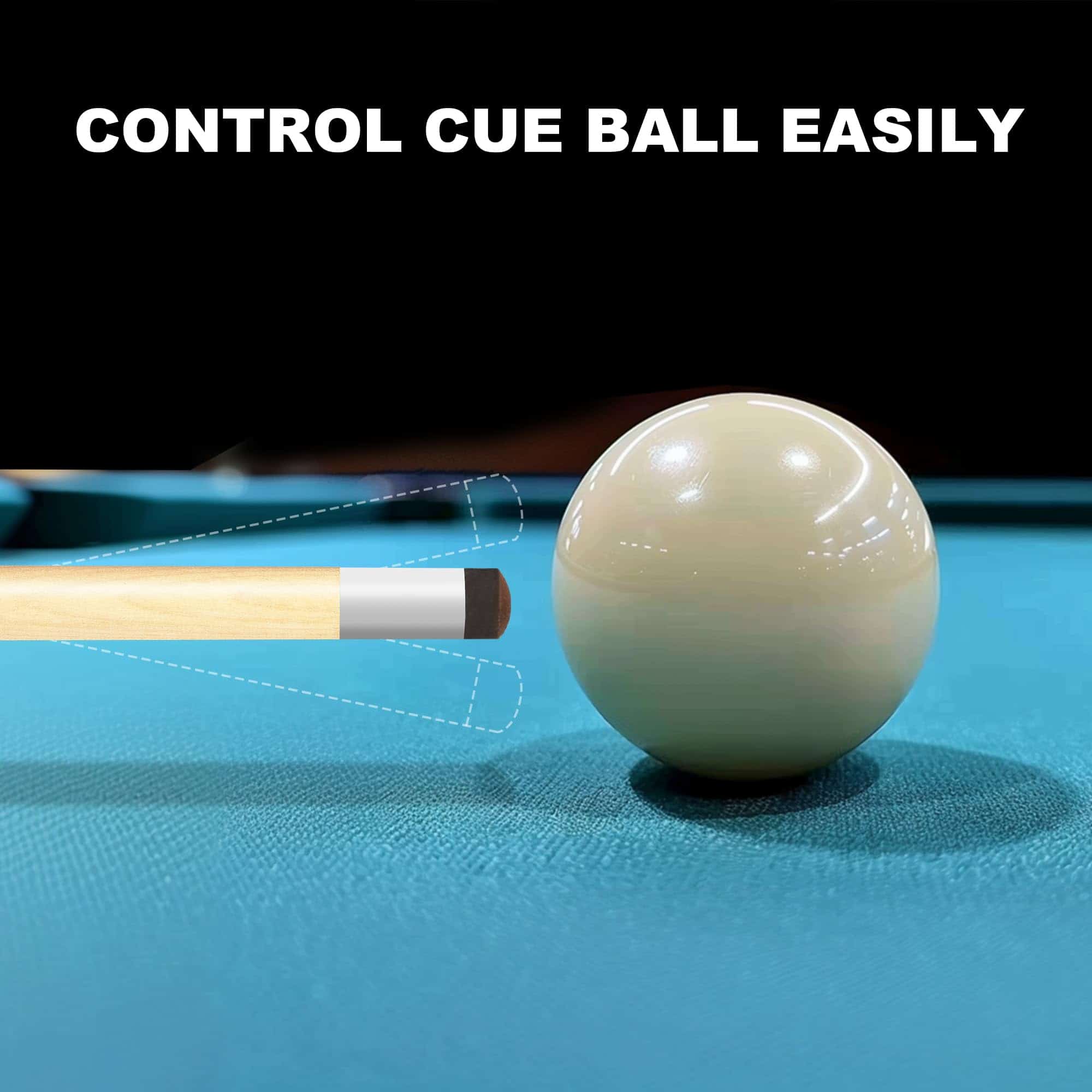 Conjunto de 4 tacos de billar de 58 pulgadas con punta de - Imagen 5