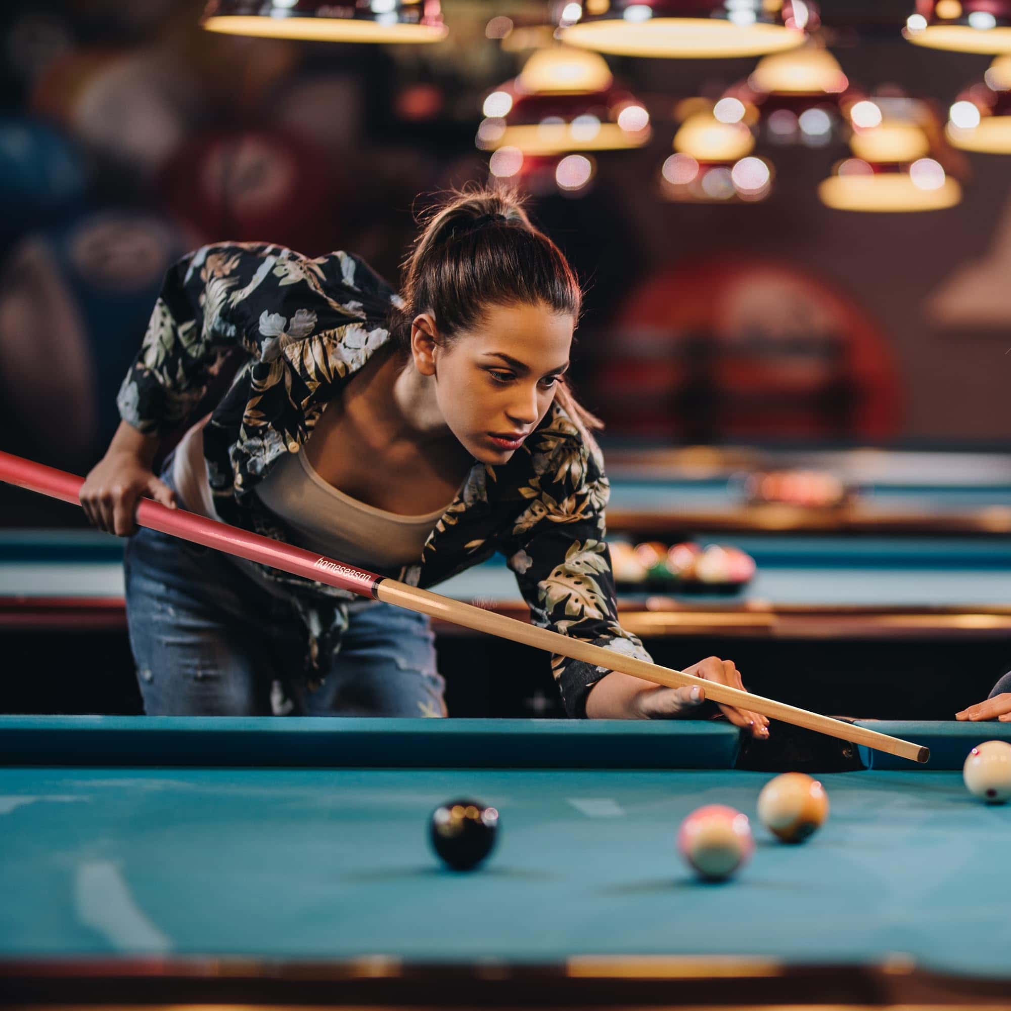 Conjunto de 4 tacos de billar de 58 pulgadas con punta de - Imagen 7