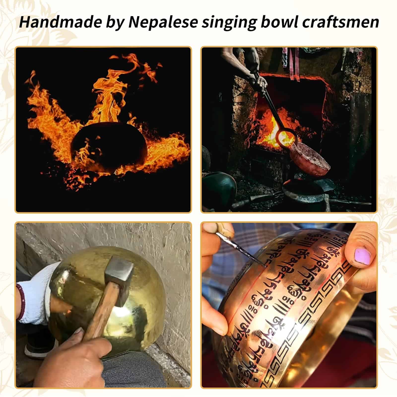 Set de Cuencos Tibetanos Kmise - Hecho a -5 pulgadas - Ganes - Imagen 7