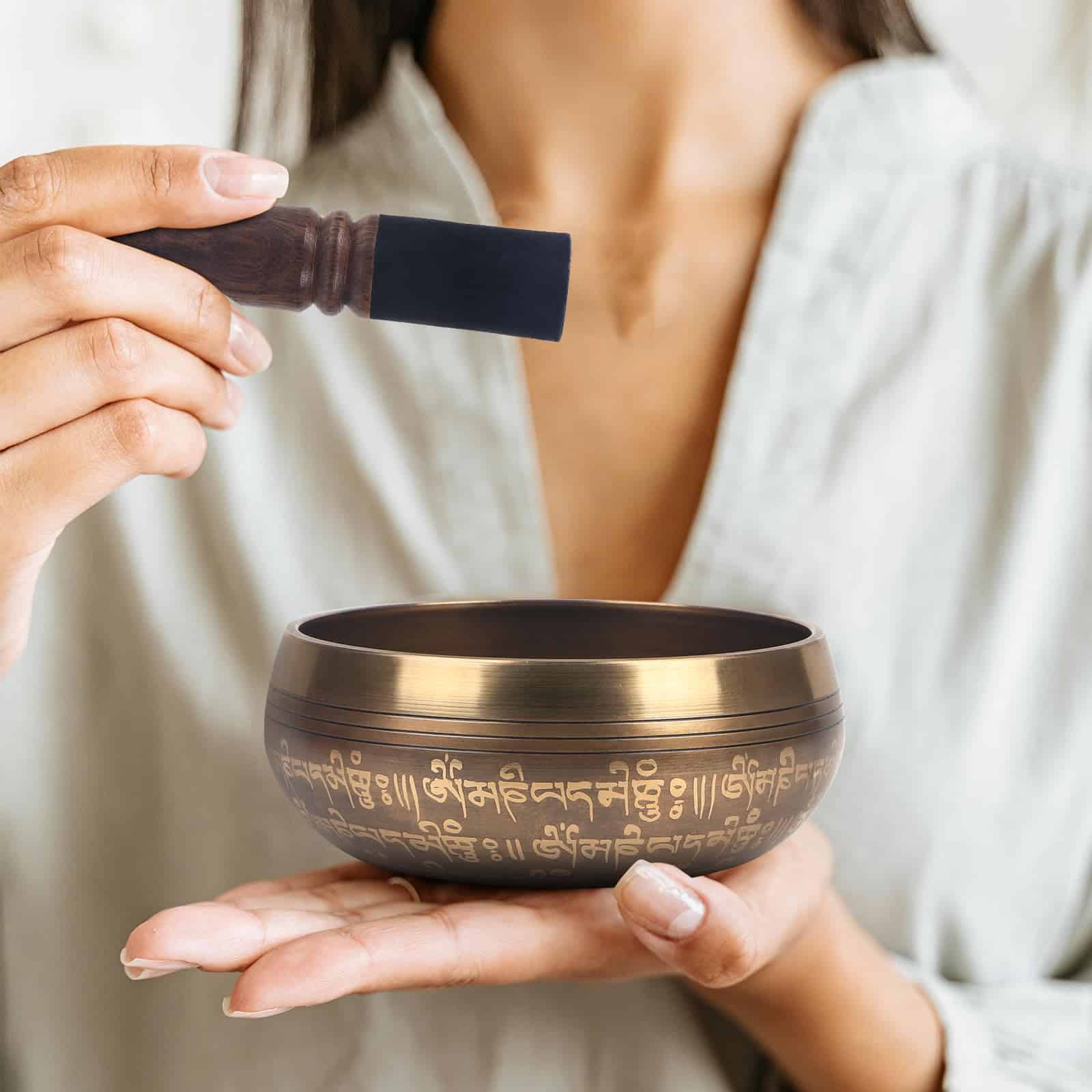 Set de Cuencos Tibetanos Kmise - Hecho a -5 pulgadas - Ganes - Imagen 5