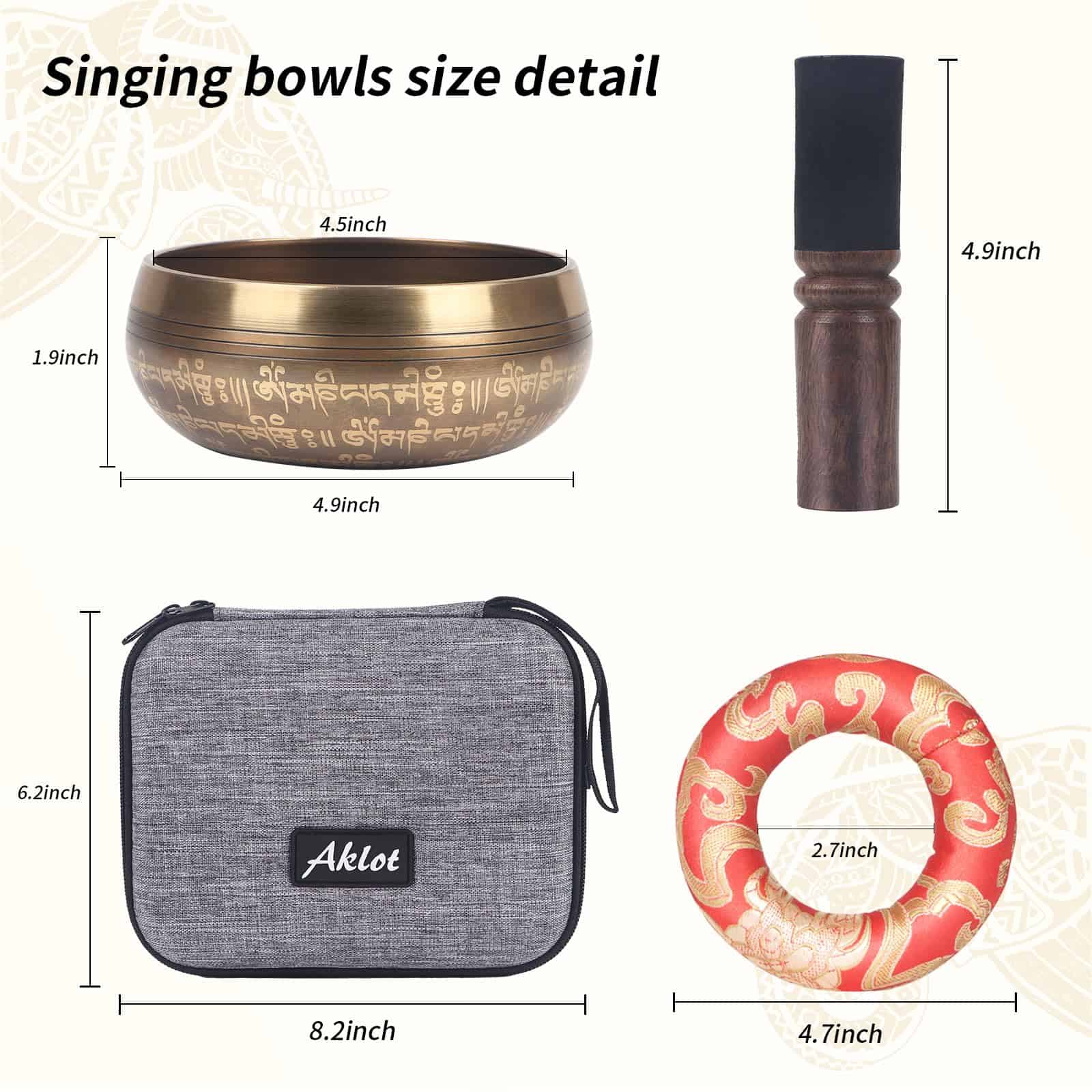 Set de Cuencos Tibetanos Kmise - Hecho a -5 pulgadas - Ganes - Imagen 3