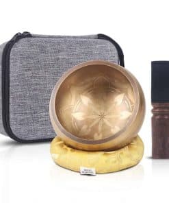 Set de Cuencos Tibetanos Kmise - Hecho a -Flor Dorada