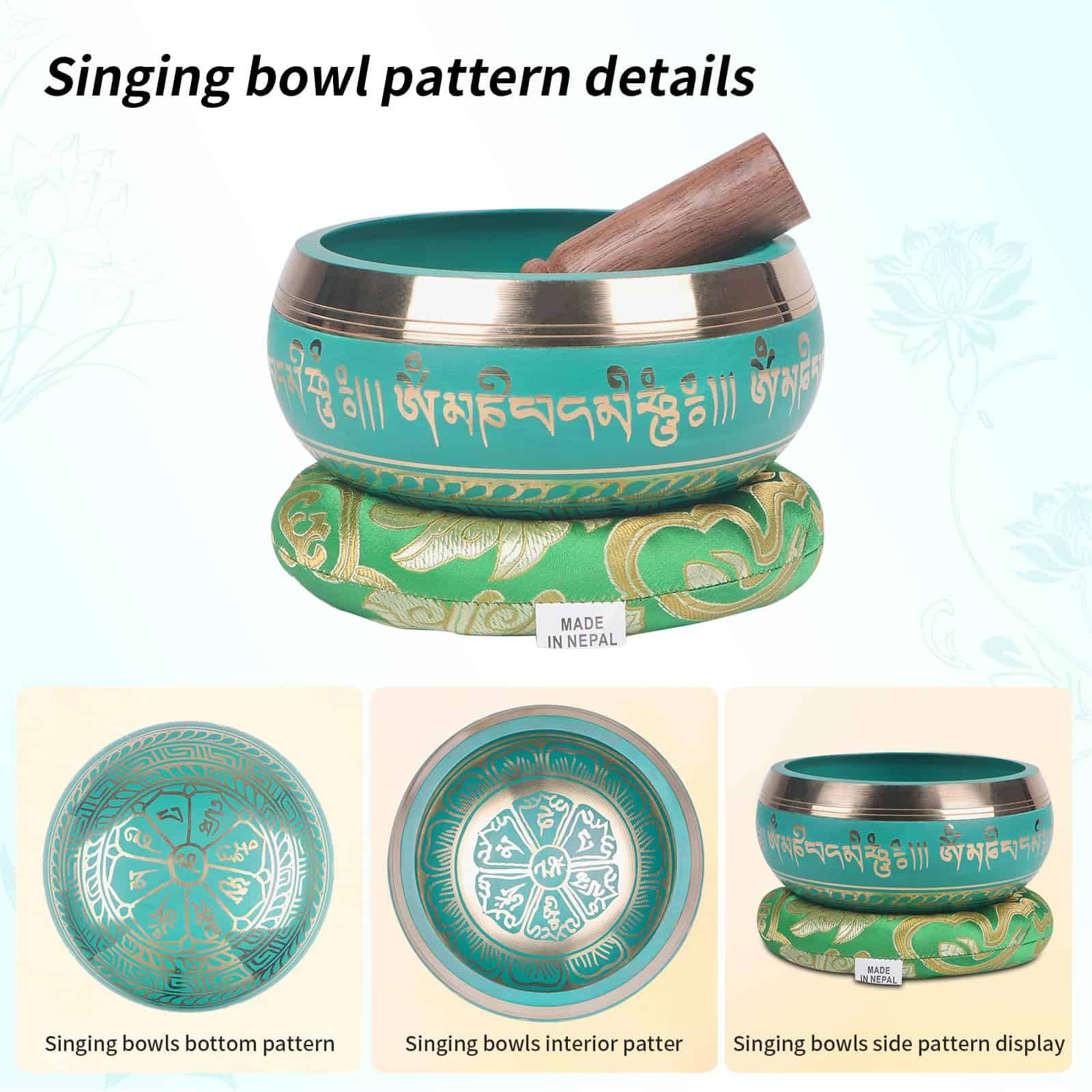 Set de Cuencos Tibetanos de Kmise - Hecho a Mano en Nepal - Imagen 4
