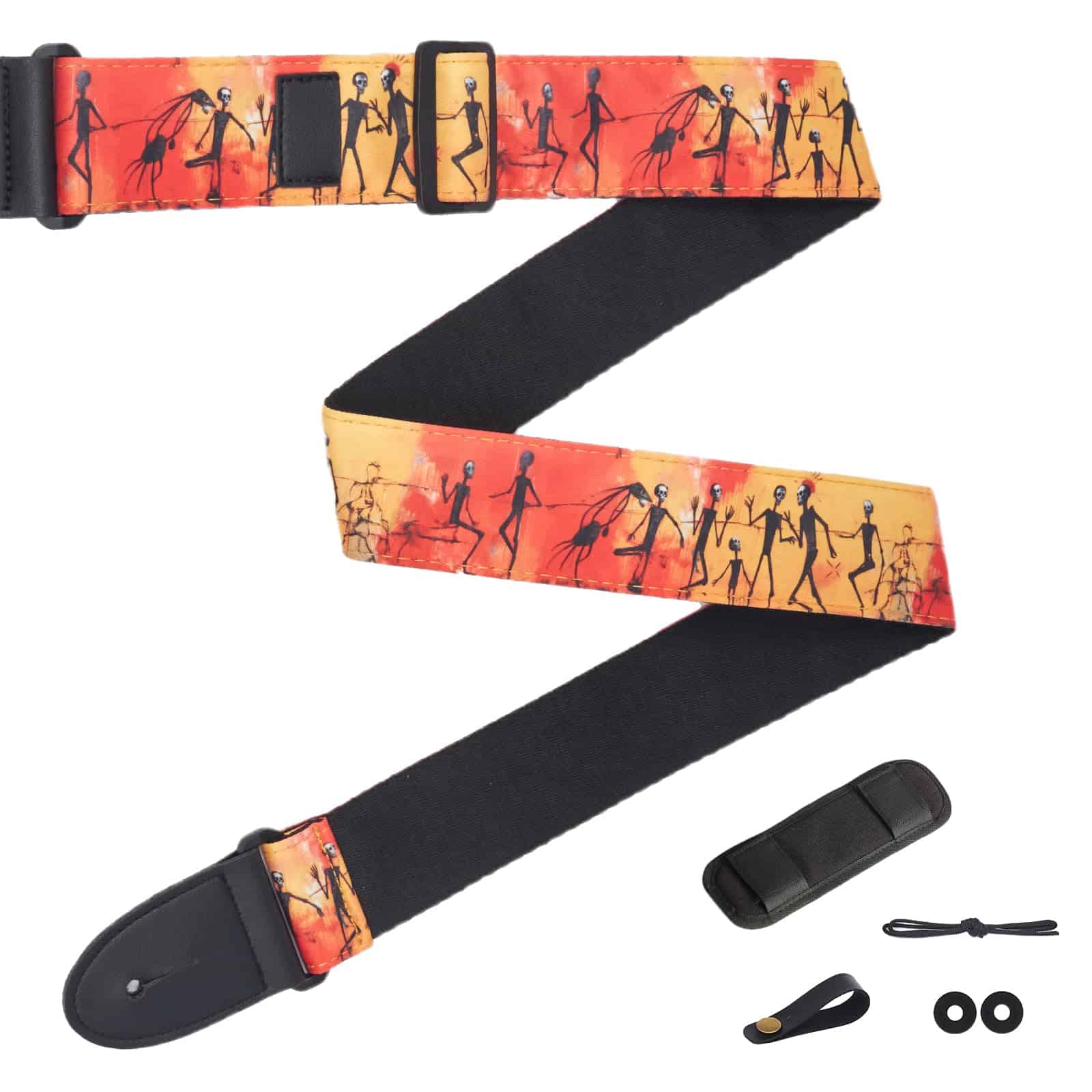 Correa para guitarra eléctrica y acústica Morto - Calavera