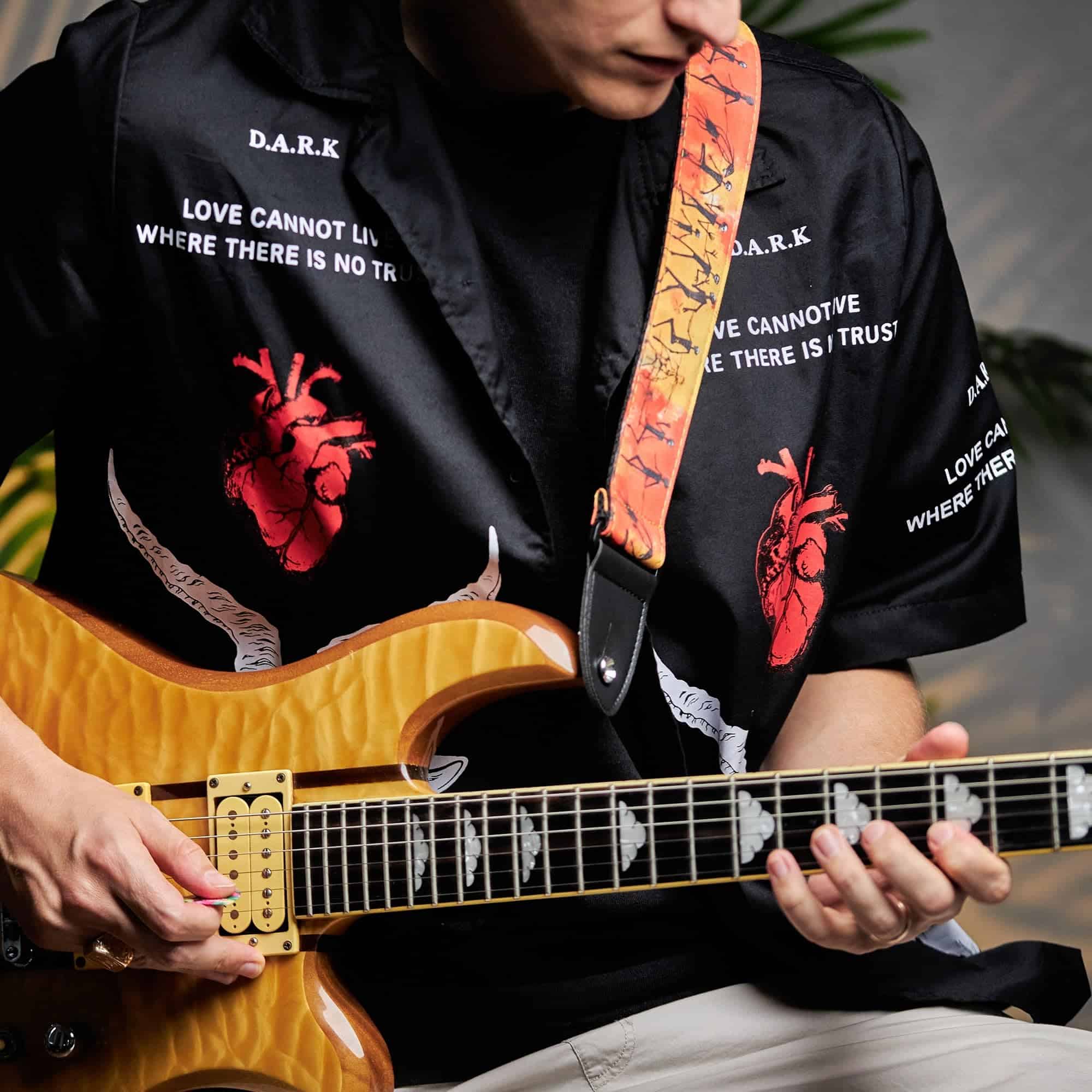 Correa para guitarra eléctrica y acústica Morto - Calavera - Imagen 7