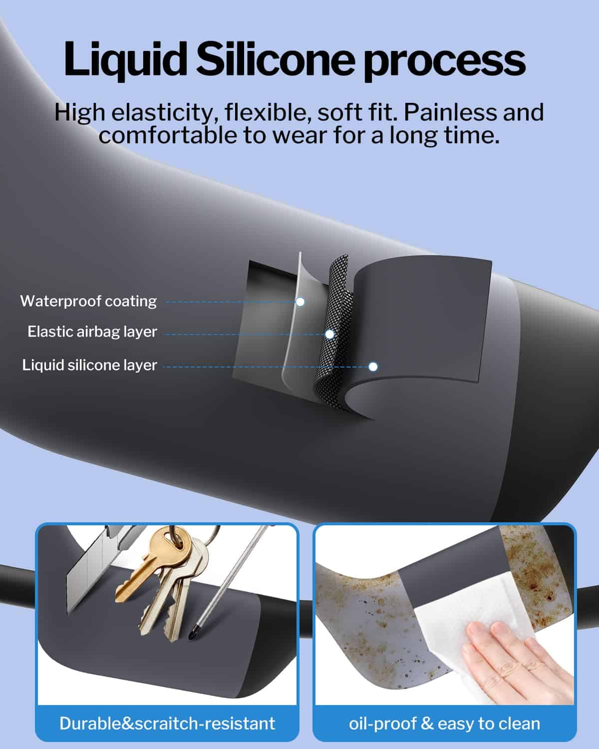 Audífonos de conducción ósea Tevese, IPX8 impermeables - Imagen 6