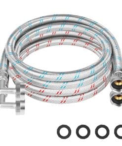 Mangueras de Lavadora de Acero Inoxidable KEOKLE con Codo