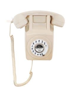 Teléfono de línea fija retro de marcación rotativa,