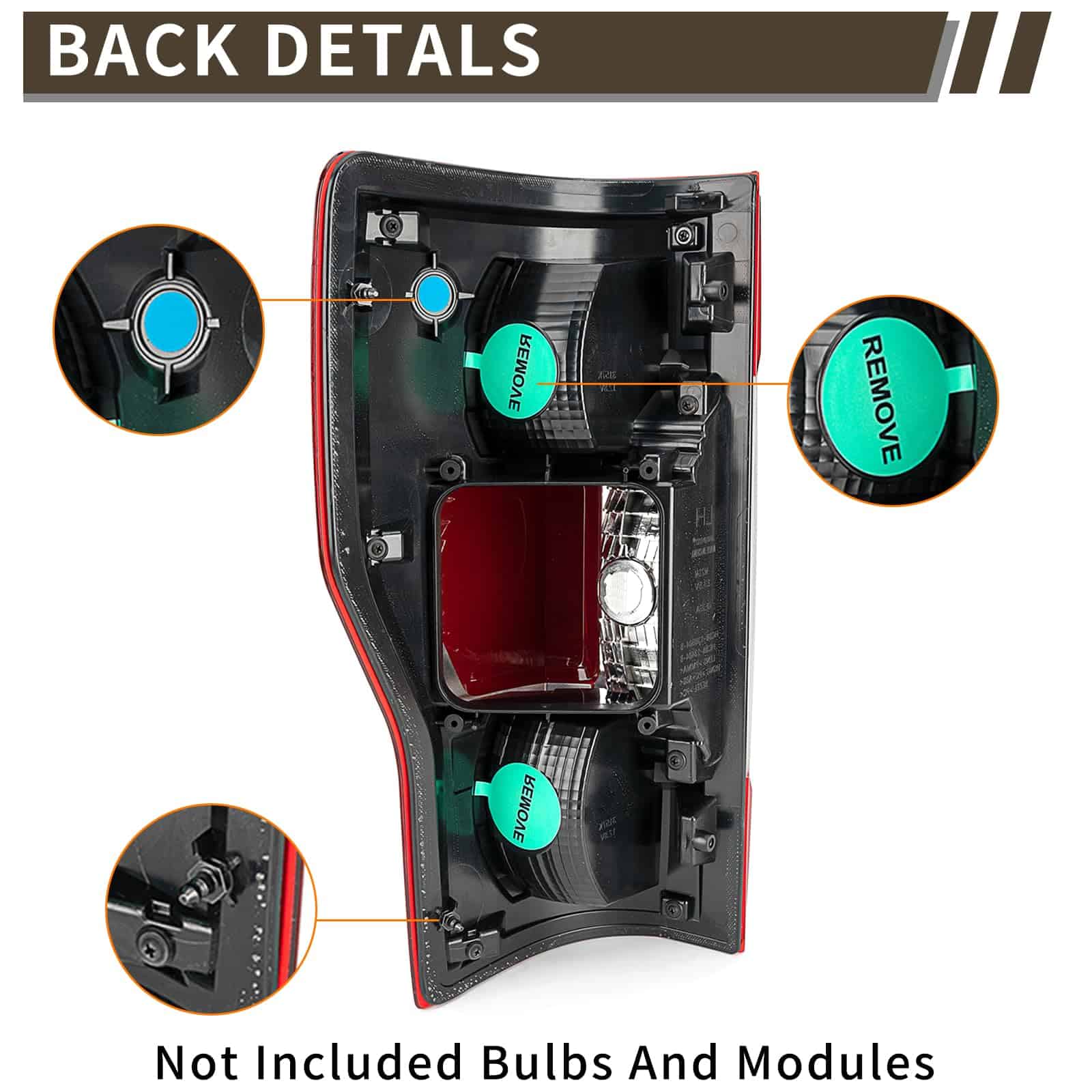 Conjunto de luz trasera MiKaFex compatible con Ford F250 - Imagen 4