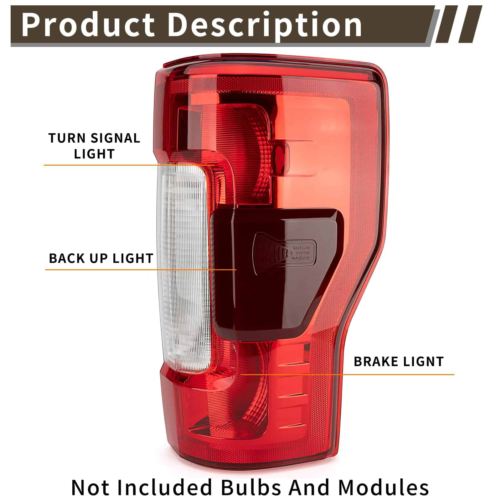 Conjunto de luz trasera MiKaFex compatible con Ford F250 - Imagen 3