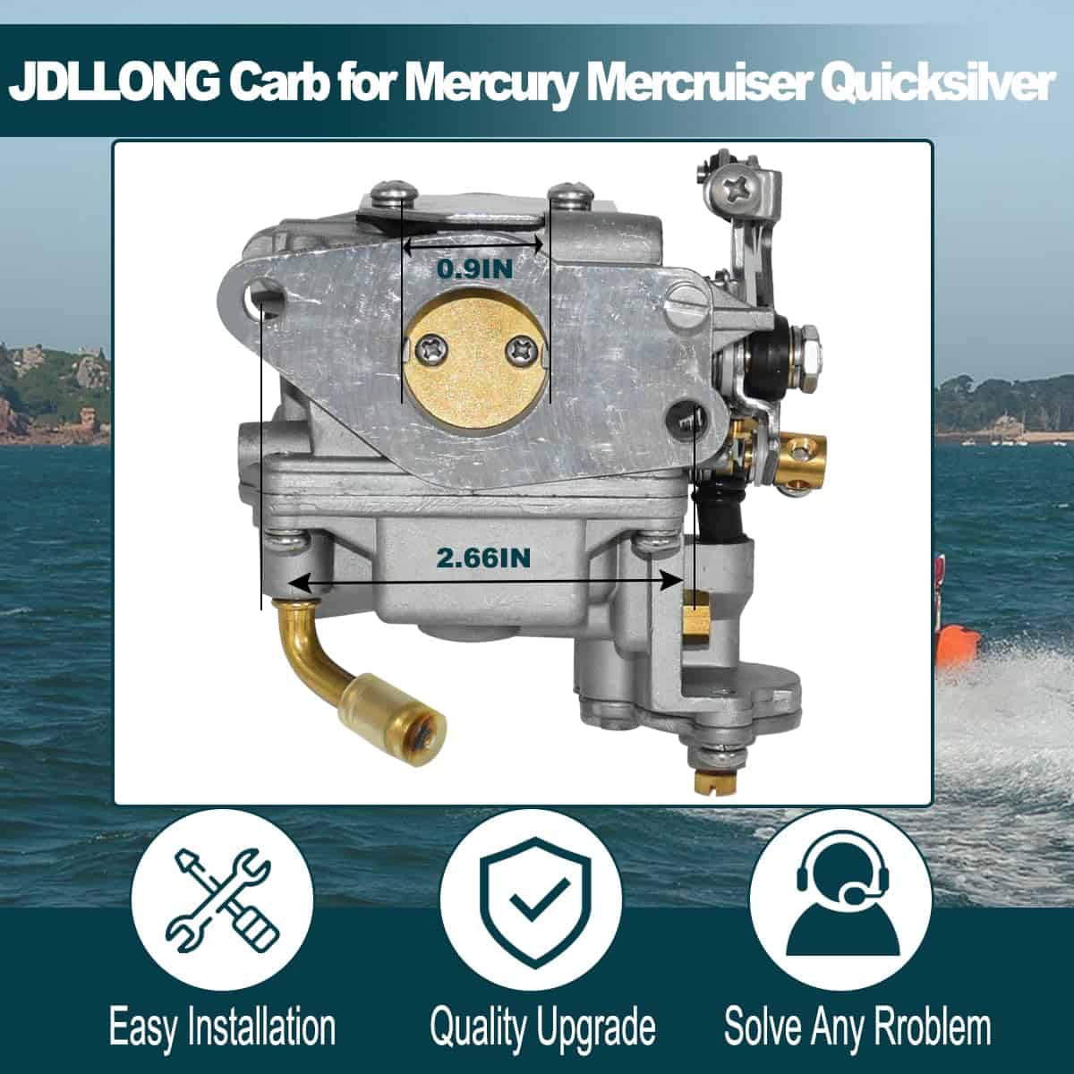Carburador JDLLONG para Mercury Mercruiser Quicksilver 8HP - Imagen 4