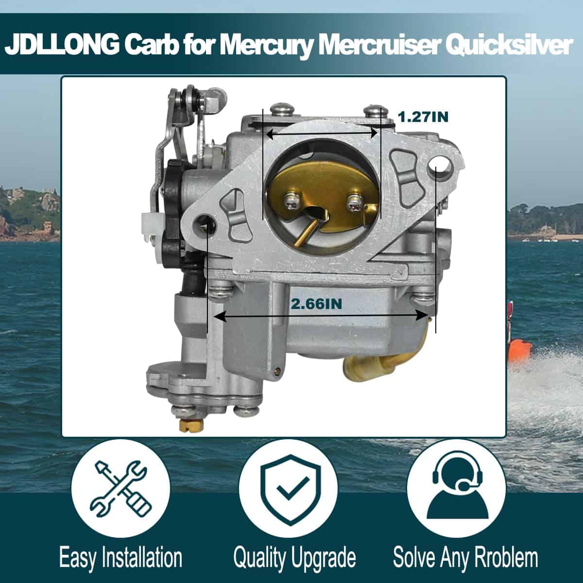 Carburador JDLLONG para Mercury Mercruiser Quicksilver 8HP - Imagen 3