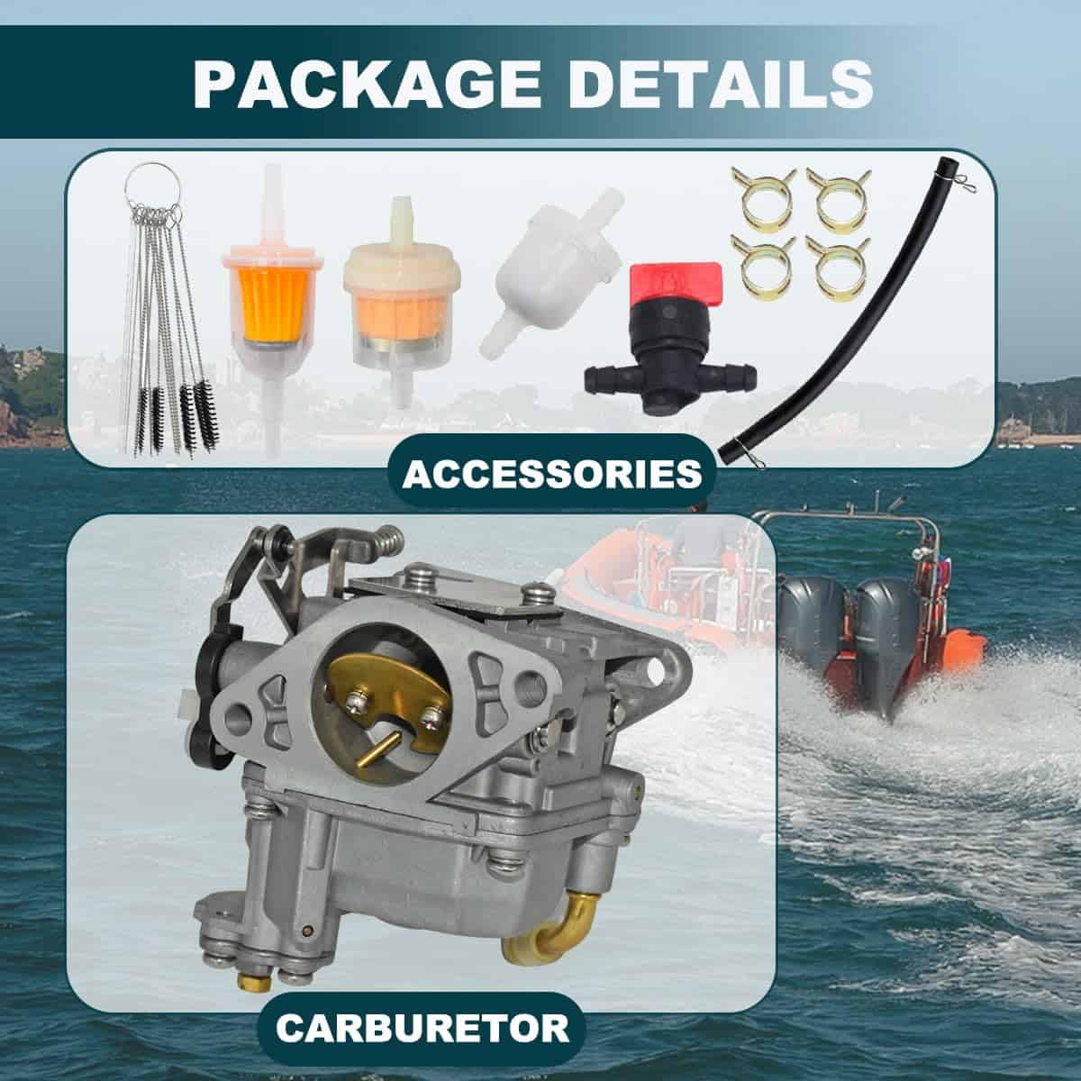 Carburador JDLLONG para Mercury Mercruiser Quicksilver 8HP - Imagen 7