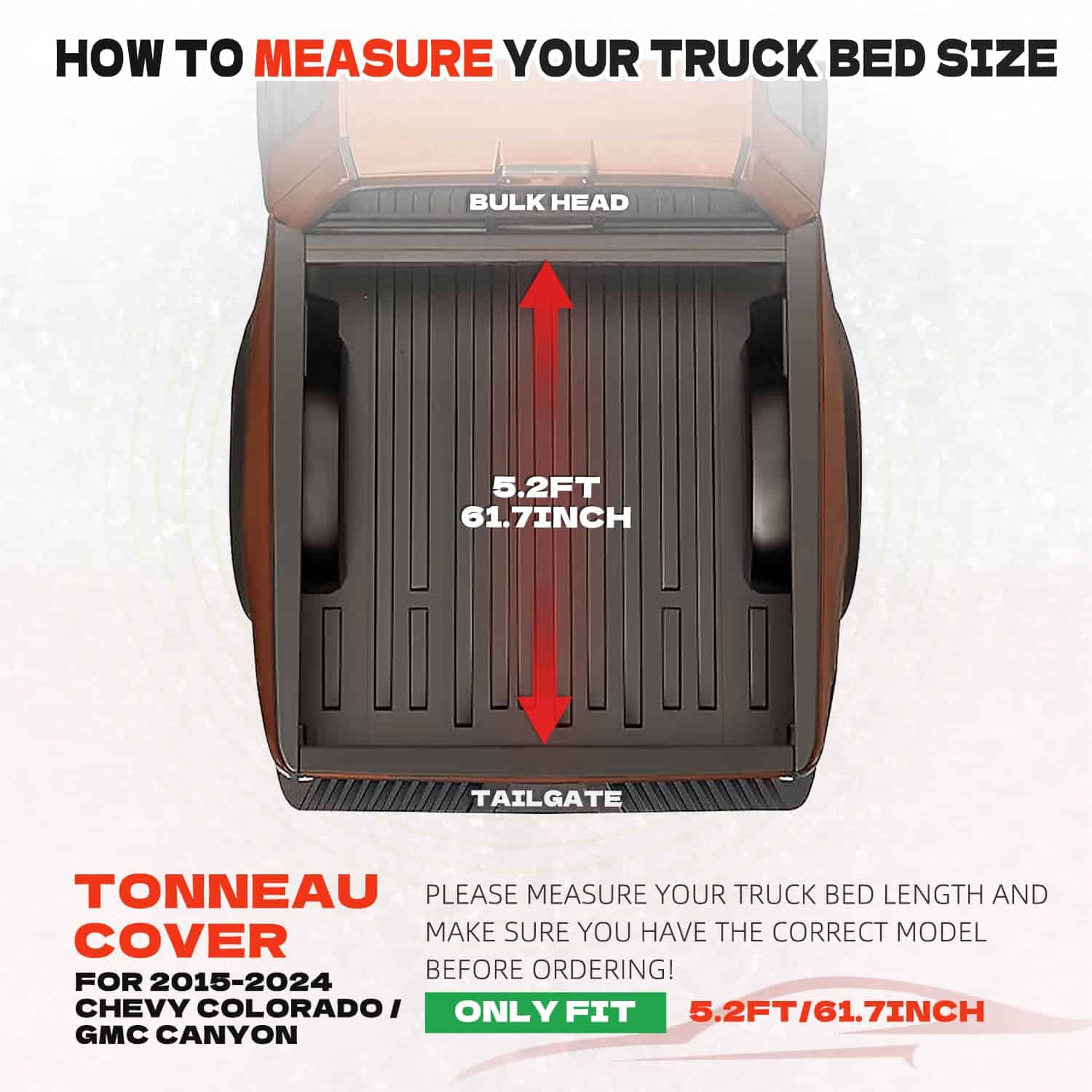 Aurorasters Cubierta de cama rígida plegable para camioneta - Imagen 3