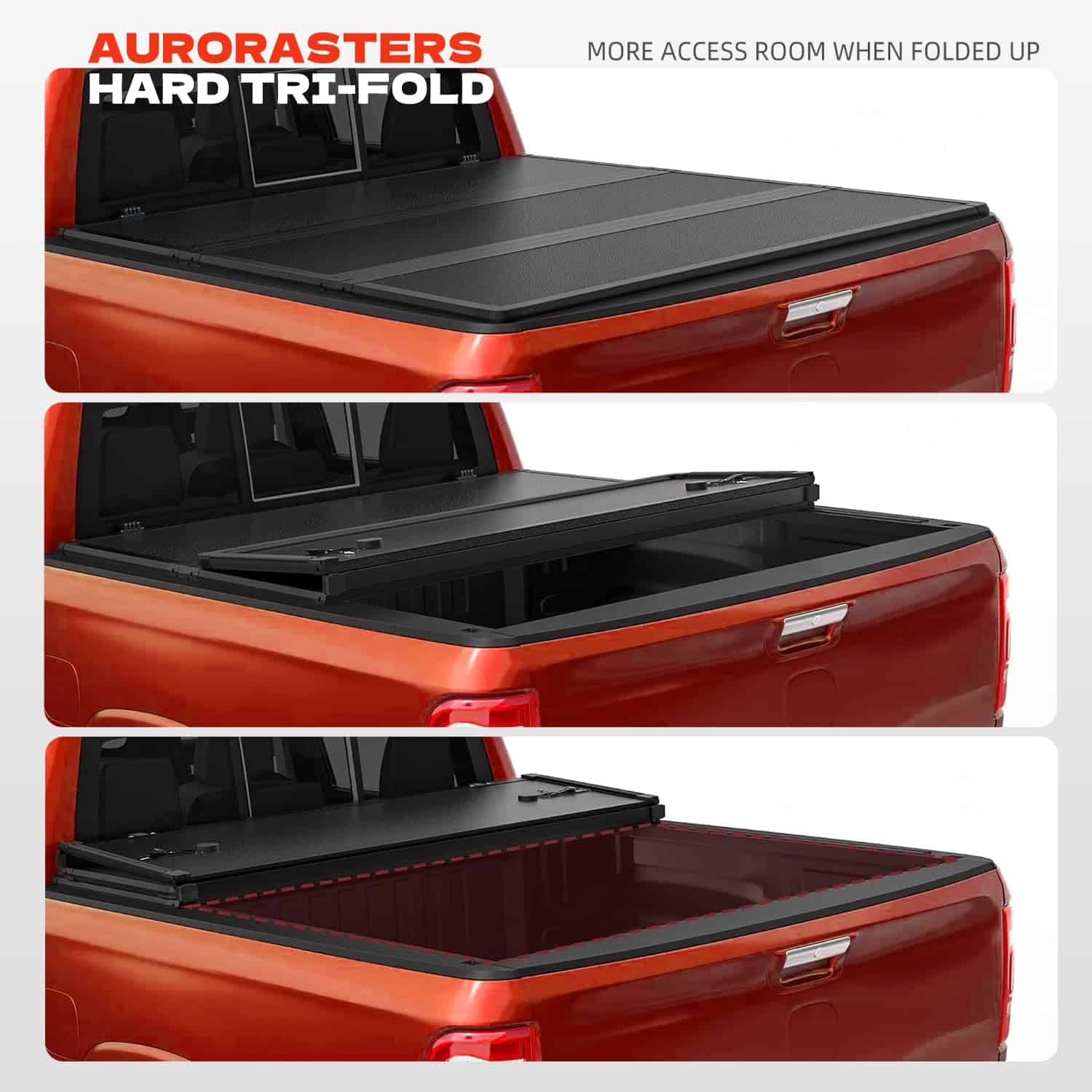 Aurorasters Cubierta de cama rígida plegable para camioneta - Imagen 4