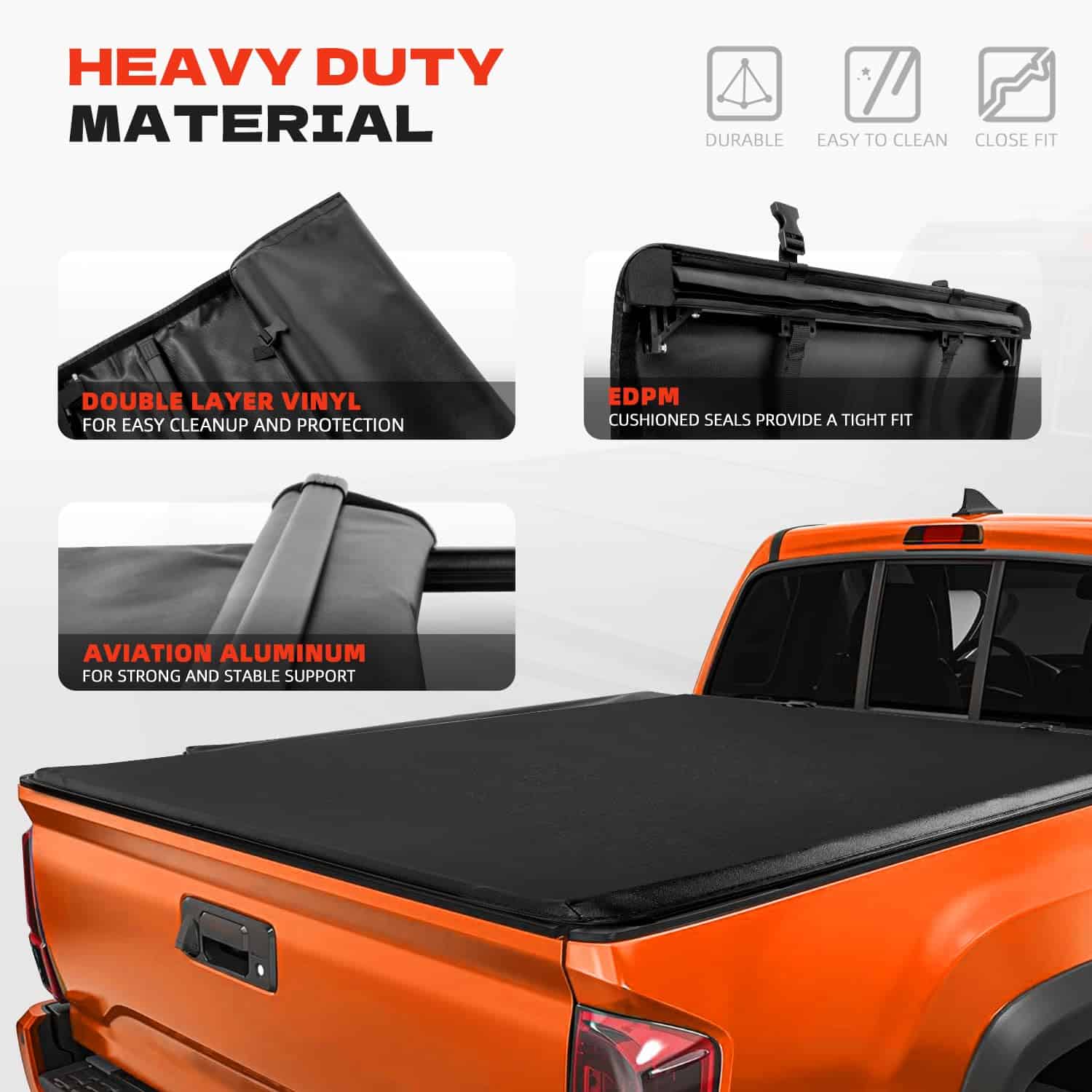 Cubierta suave para cama de camión enrollable Aurorasters - Imagen 7