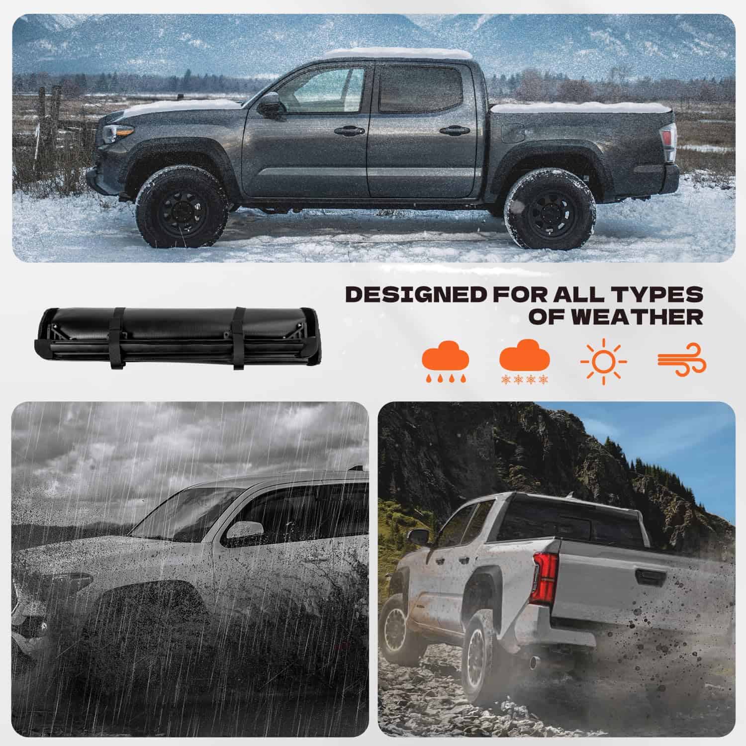 Cubierta suave para cama de camión enrollable Aurorasters - Imagen 6