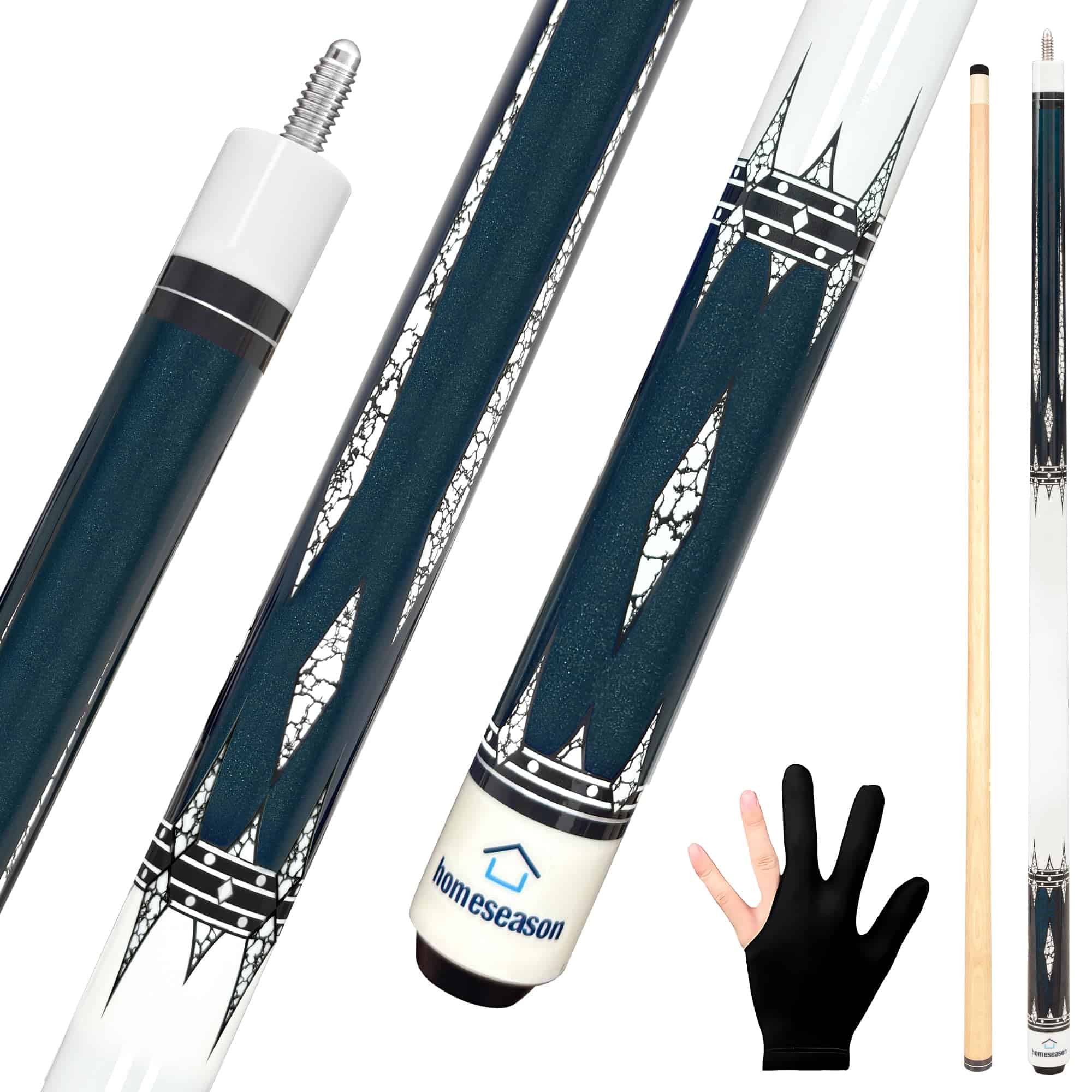 Palo de Billar de 58 Pulgadas con Punta de Cuero de Fibra