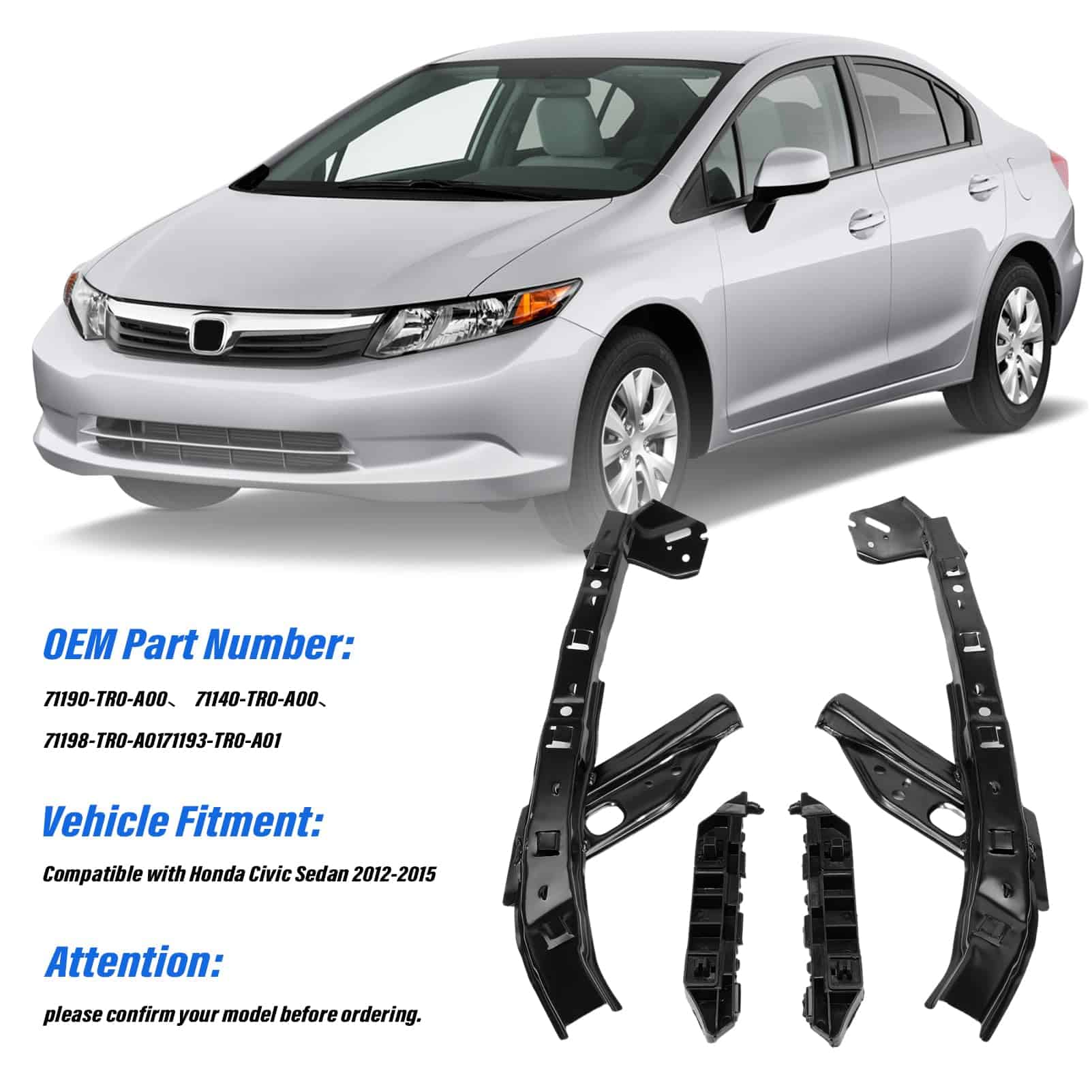 Kit de Soporte de Montaje del Faro Delantero y Parachoques - Imagen 3