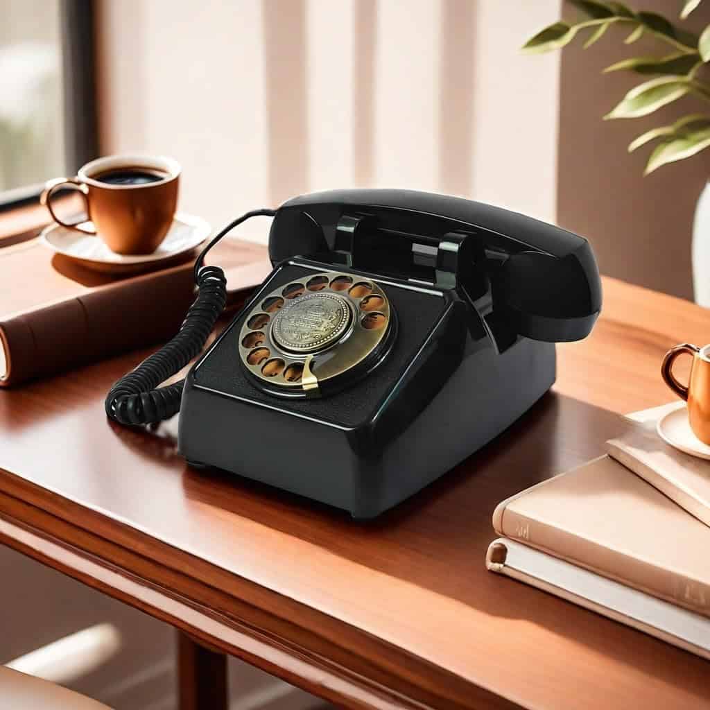 Teléfonos fijos vintage para el hogar, negro bronce retro - Imagen 3
