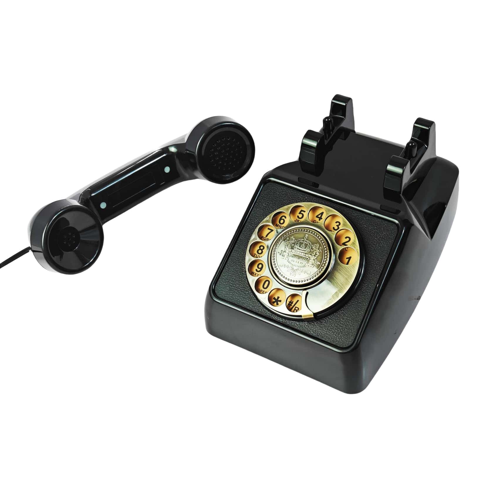 Teléfonos fijos vintage para el hogar, negro bronce retro - Imagen 9