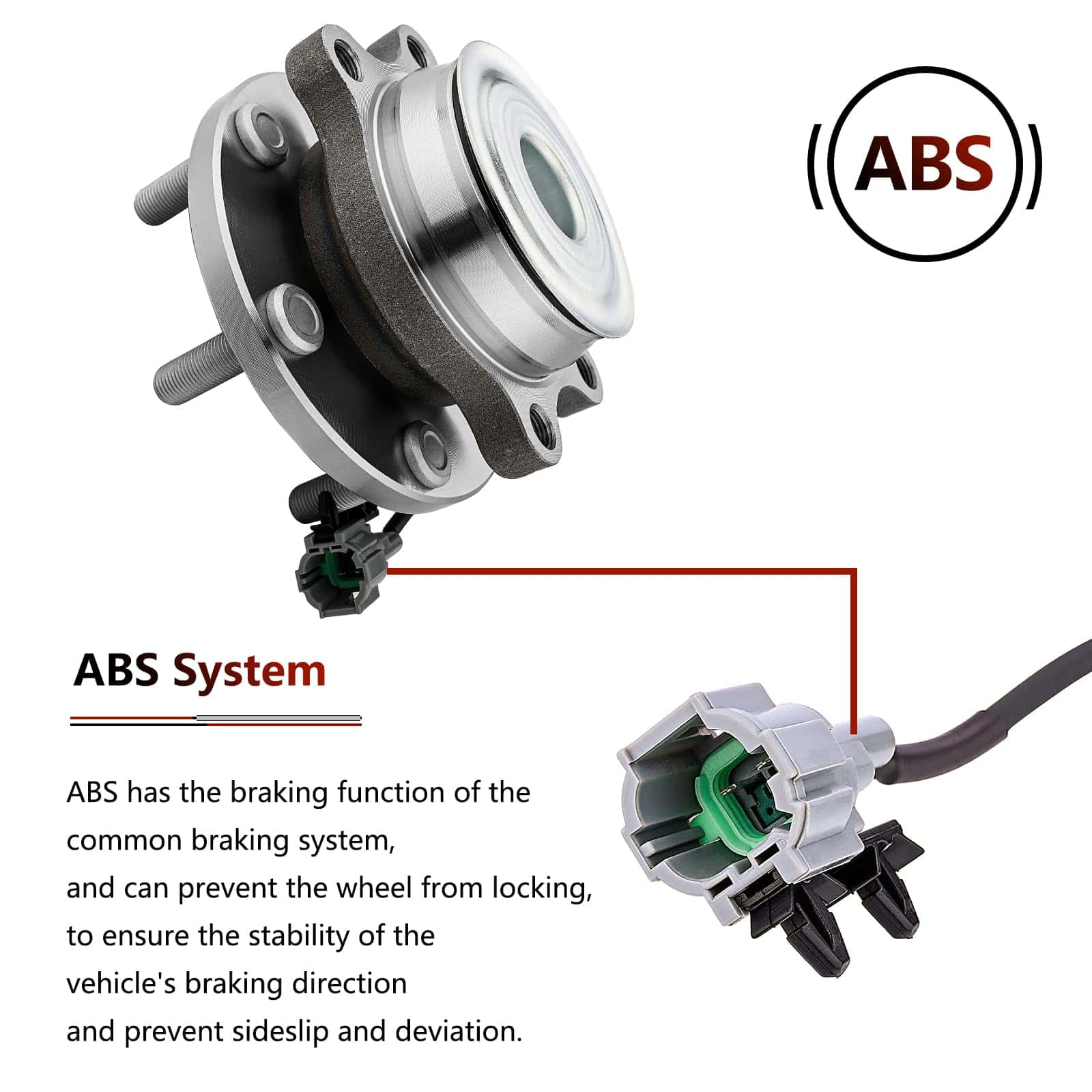 Juego de 2 rodamientos de rueda delantera JLEO 515064 para - Imagen 6