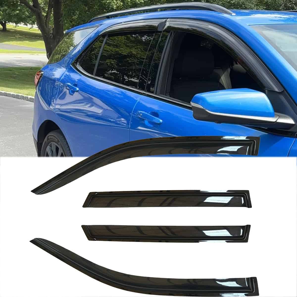 4pcs Deflectores de Lluvia Originales a -Humo Oscuro