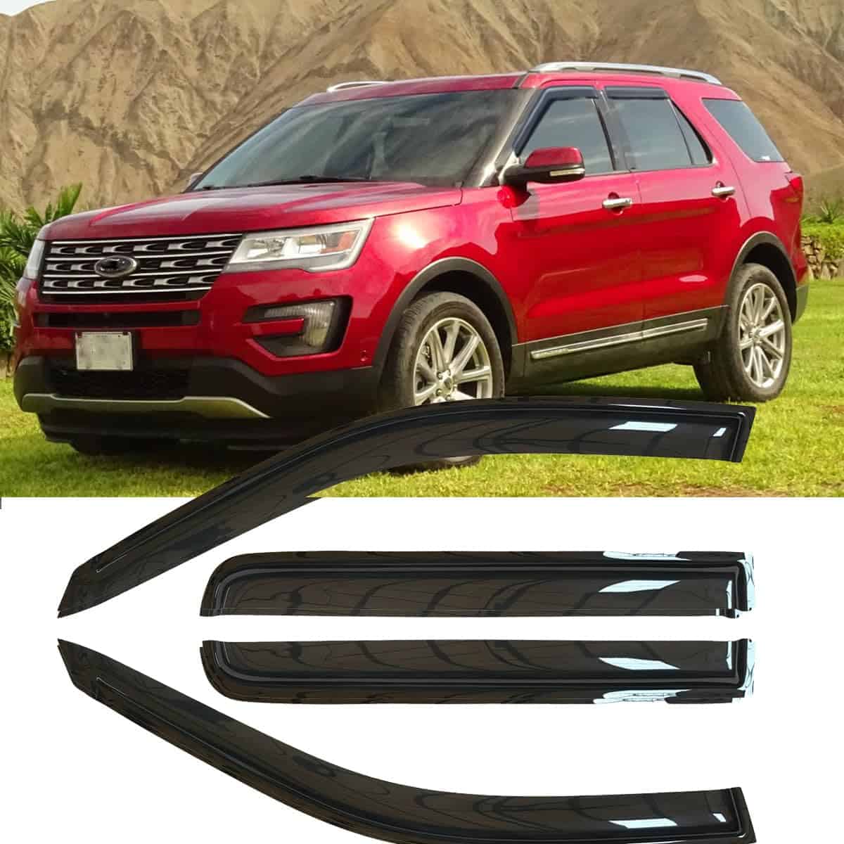 4pcs Original Deflectores de Viento Laterales irrompibles - Imagen 3