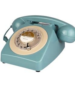 Teléfono Retro Azul, Teléfono Fijo con Cable, Telefóno