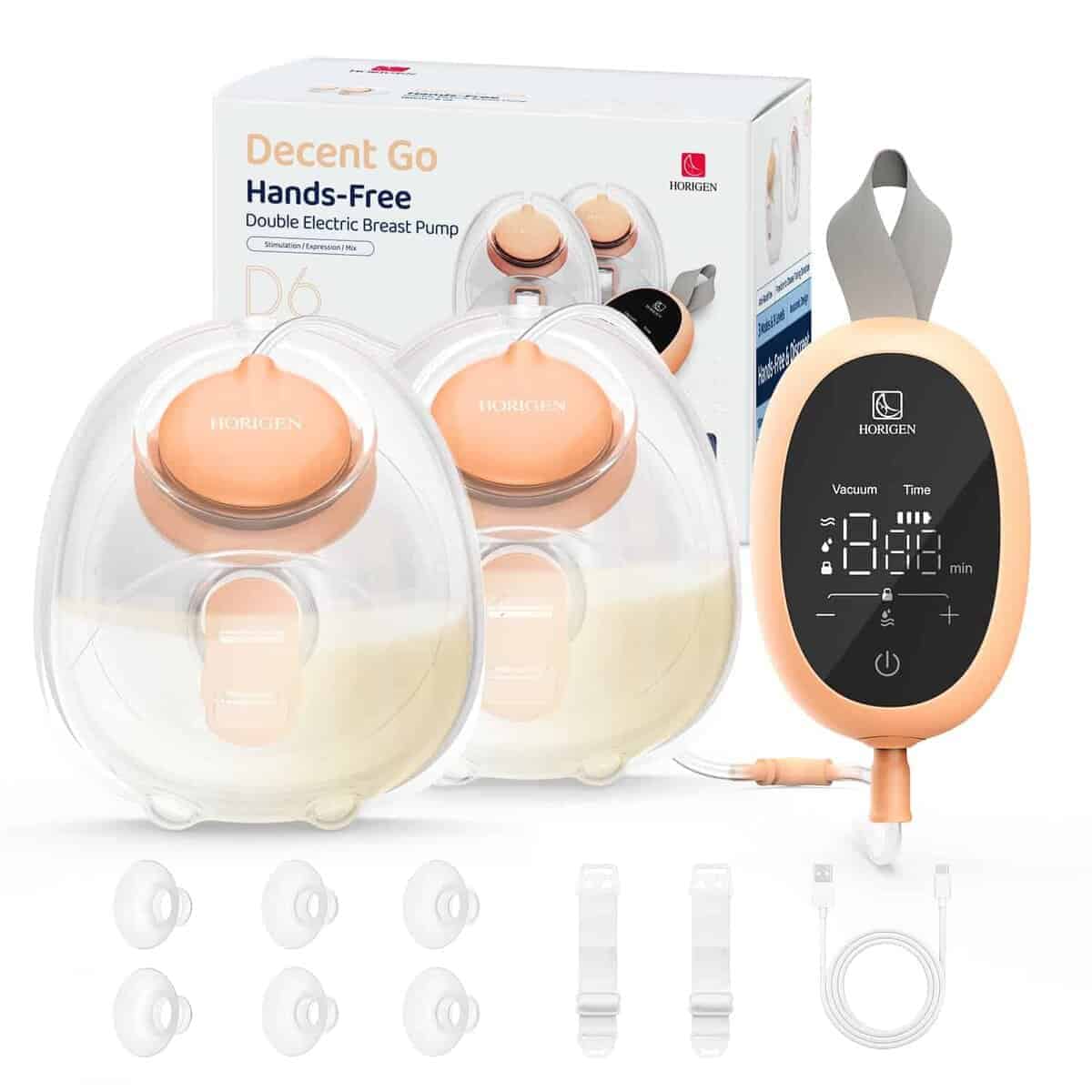 Extractor de Leche Sin Manos Portátil D6, Extractor de
