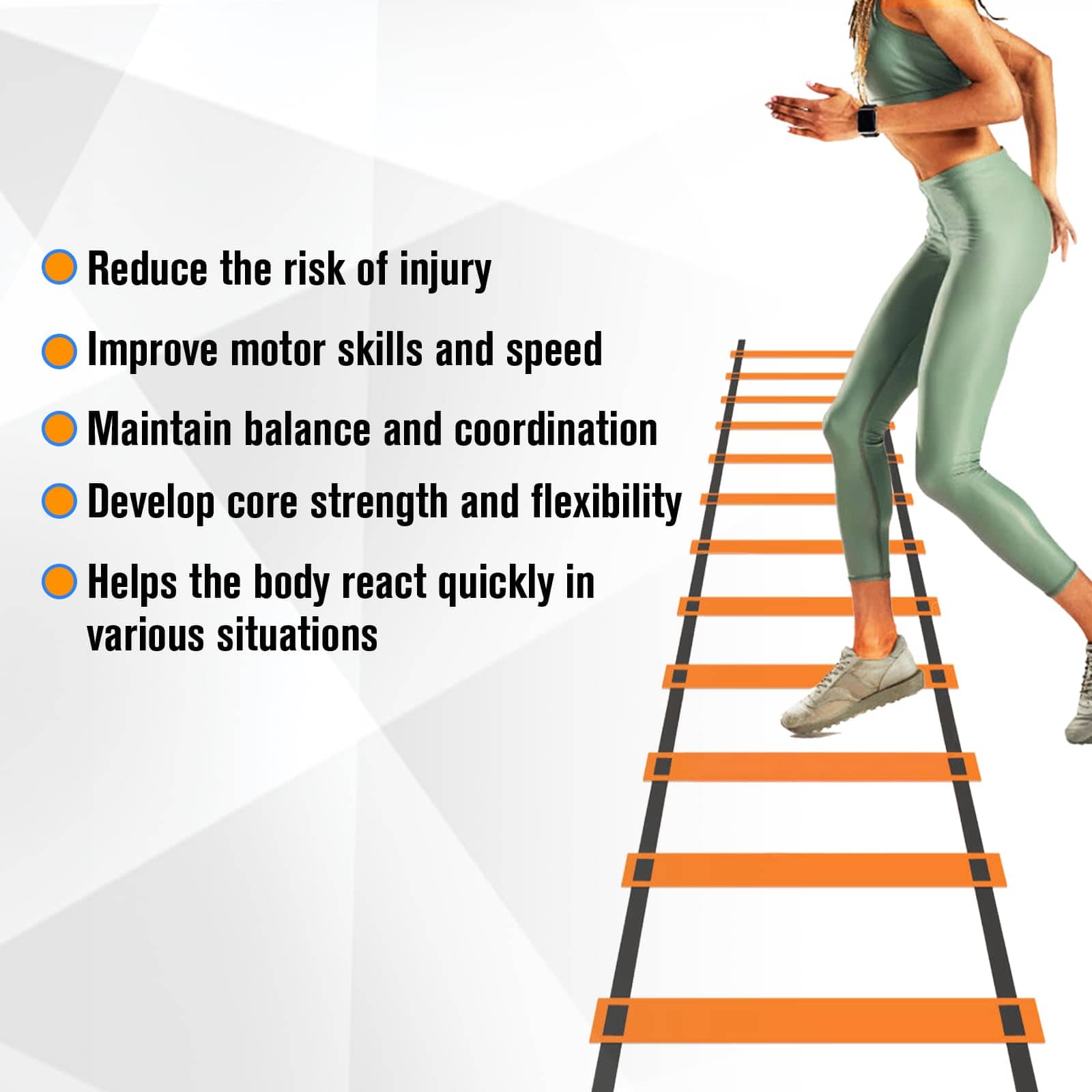 9TH SHOP Agility Ladder, Speed Ladder Agility Ladder, 20 - Imagen 6