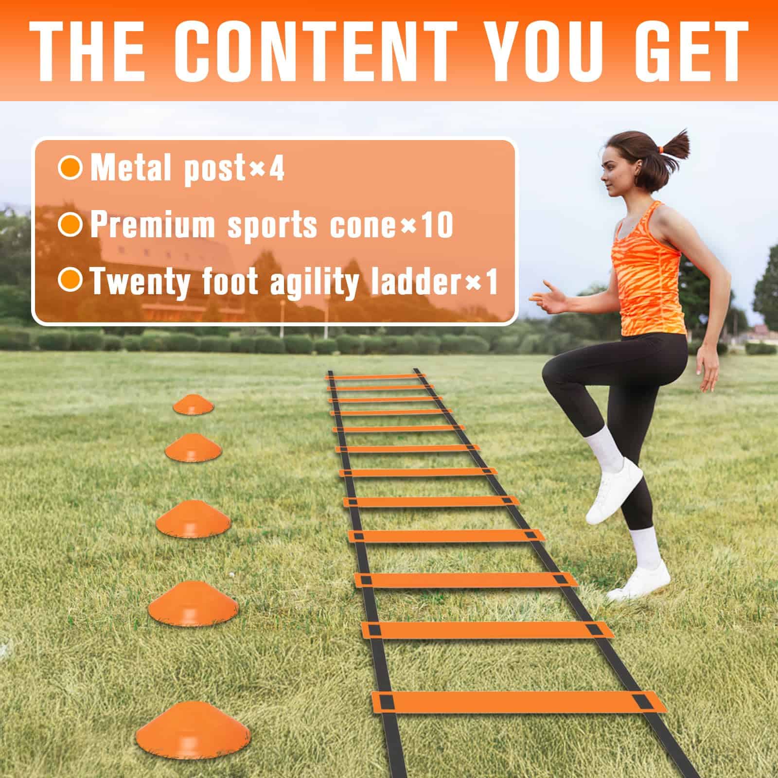 9TH SHOP Agility Ladder, Speed Ladder Agility Ladder, 20 - Imagen 8
