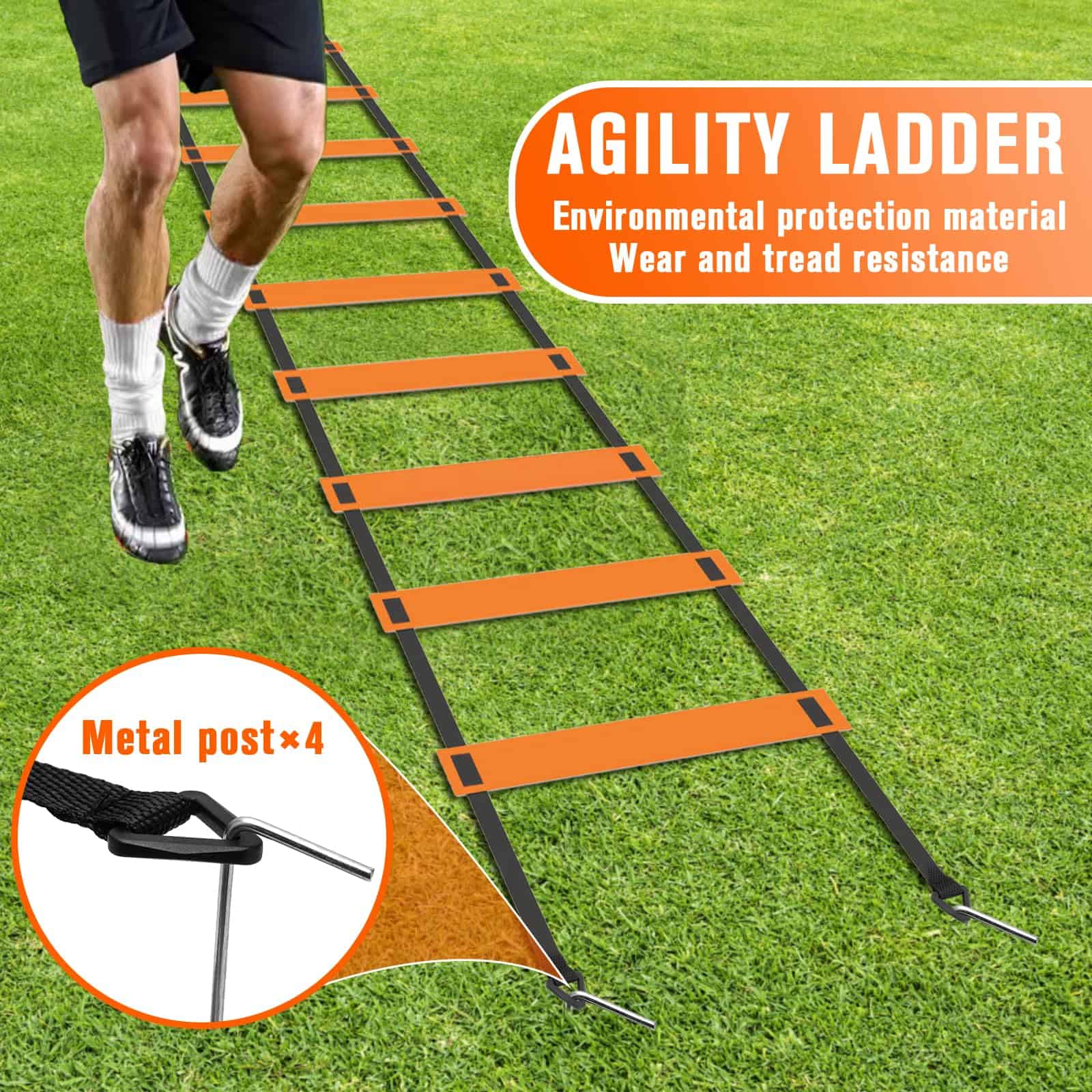 9TH SHOP Agility Ladder, Speed Ladder Agility Ladder, 20 - Imagen 5