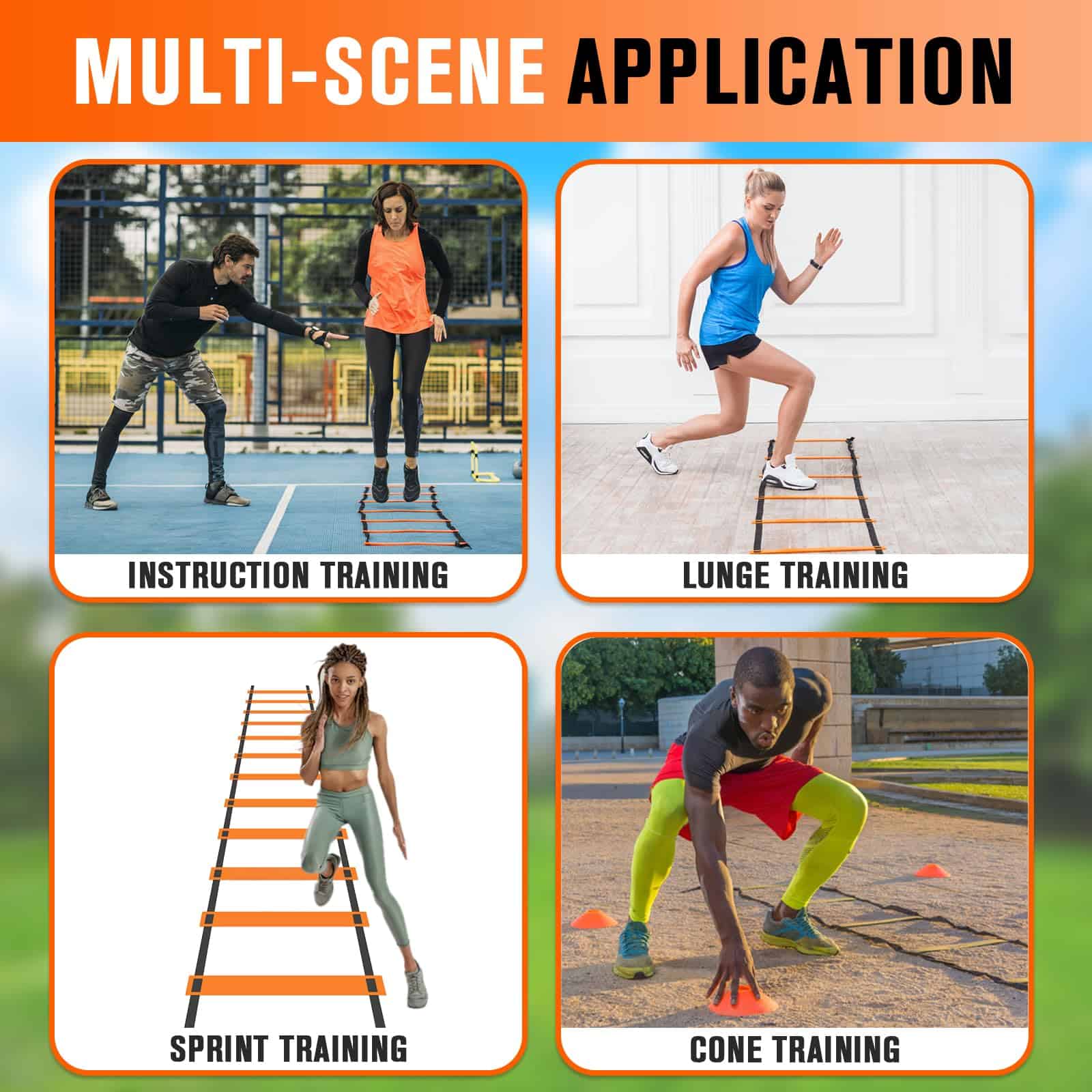 9TH SHOP Agility Ladder, Speed Ladder Agility Ladder, 20 - Imagen 7