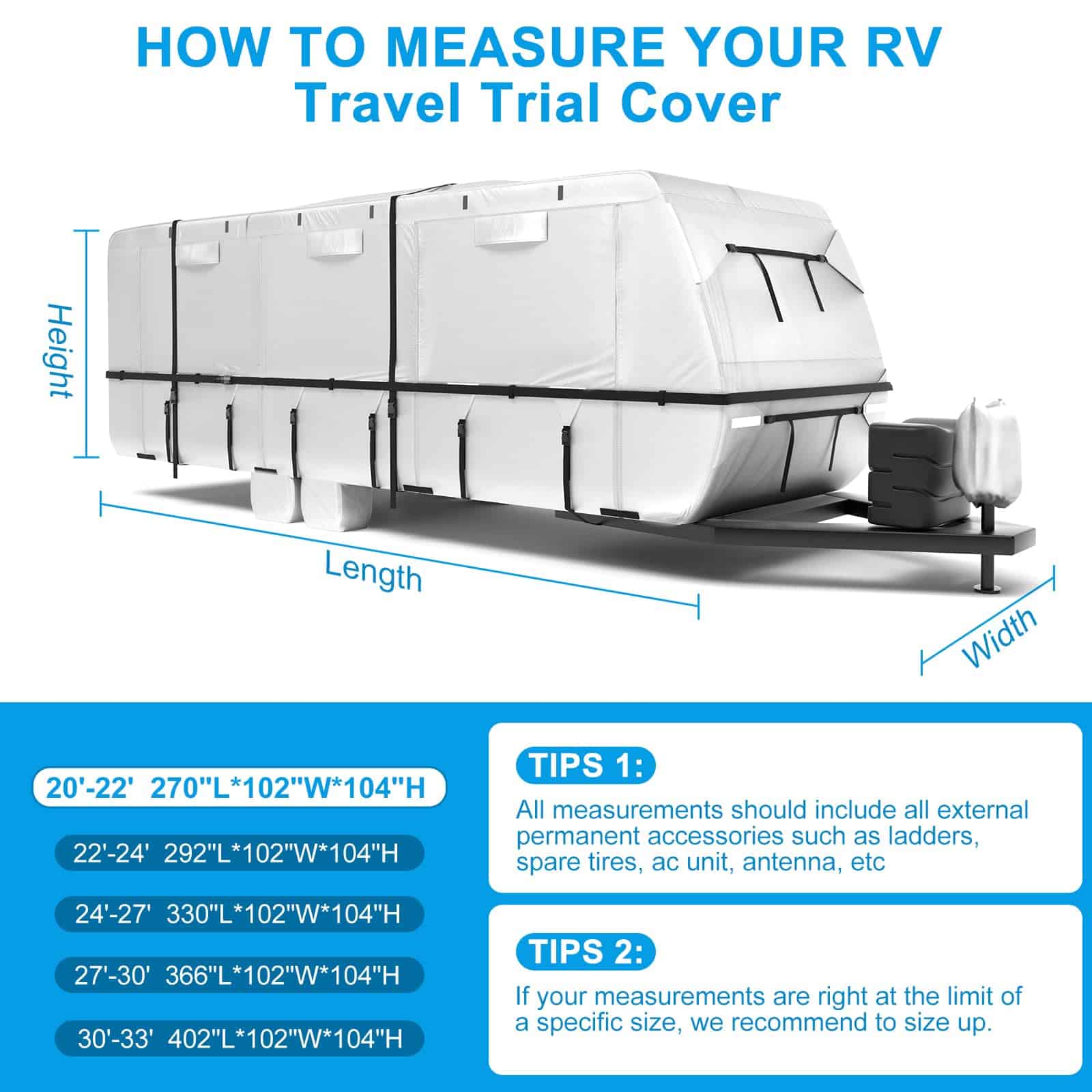 Cubierta para Remolque de Viaje Mofeez de Tela Oxford, - Imagen 8