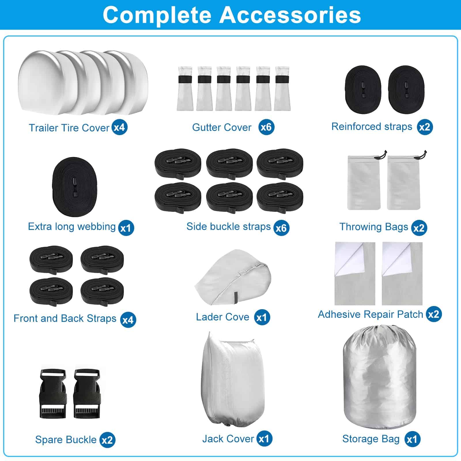 Fundas para remolque para viaje Mofeez de tela Oxford, - Imagen 9