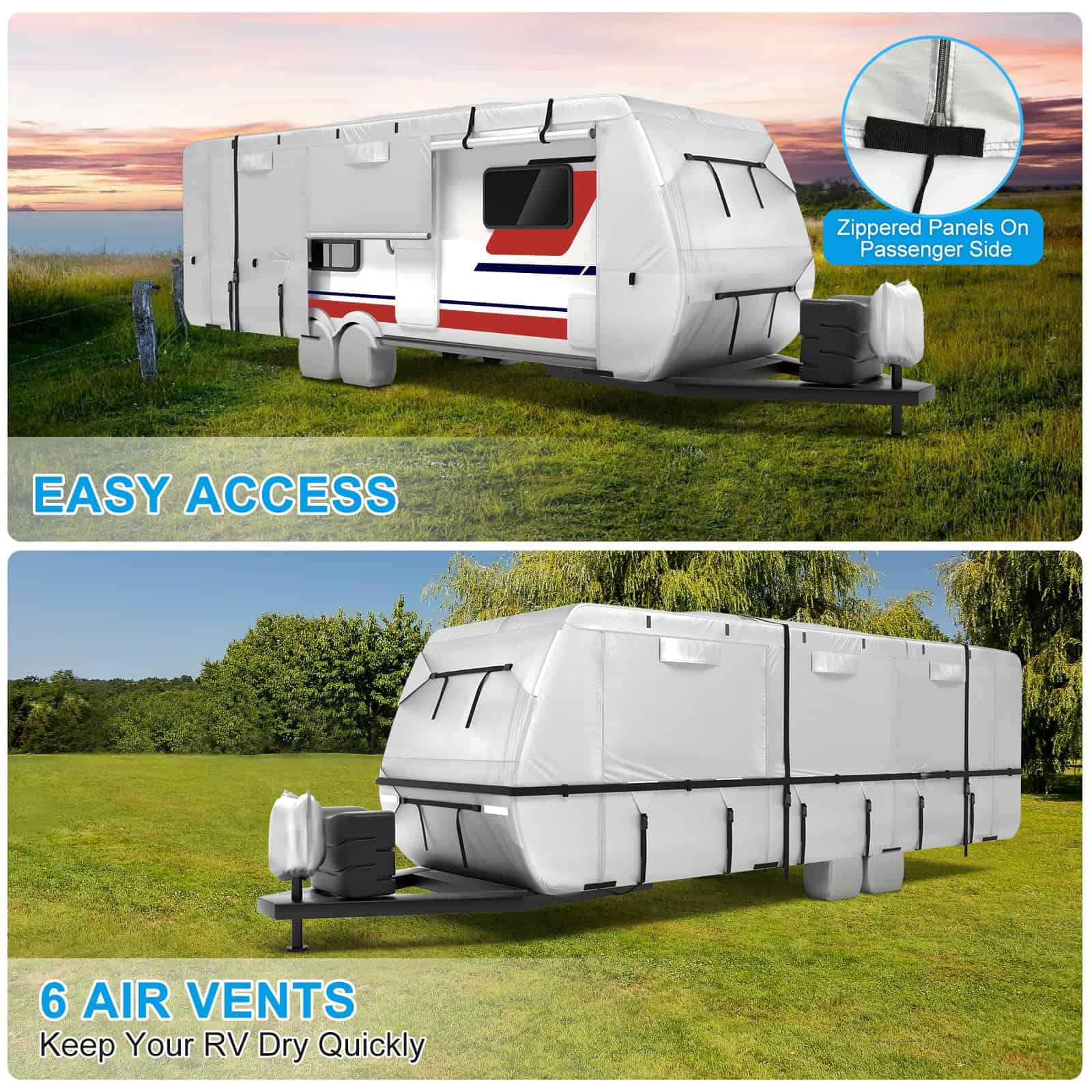 Fundas para remolque para viaje Mofeez de tela Oxford, - Imagen 6