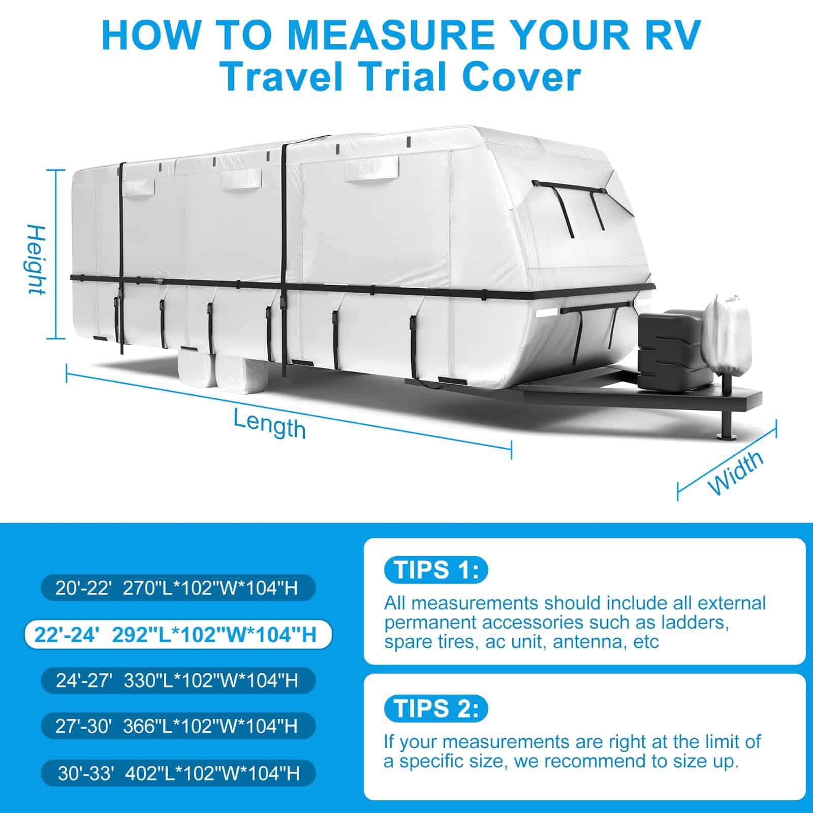 Fundas para remolque para viaje Mofeez de tela Oxford, - Imagen 8