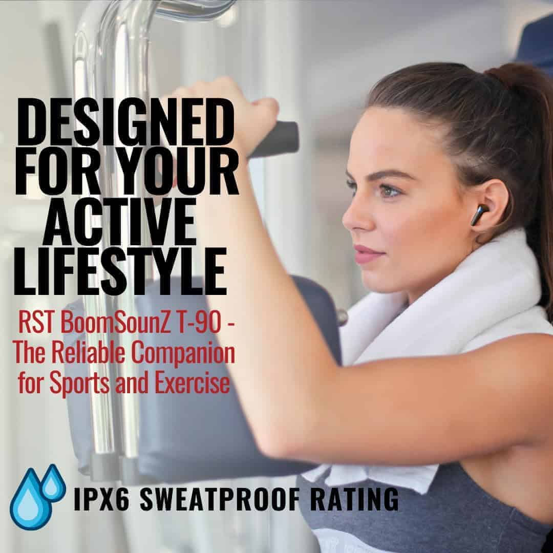 Audífonos inalámbricos resistentes al sudor T-90 BoomSounZ - Imagen 6