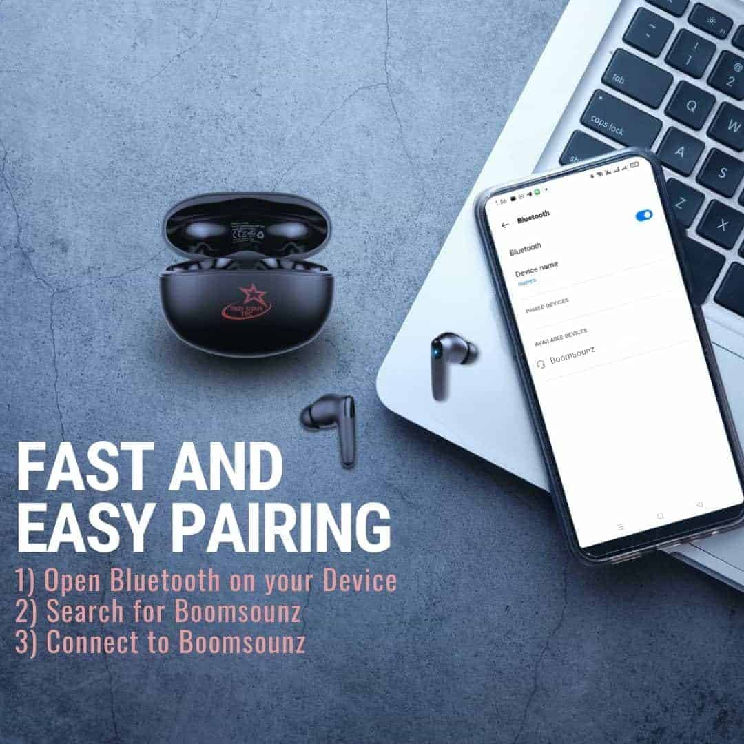 Audífonos inalámbricos resistentes al sudor T-90 BoomSounZ - Imagen 5