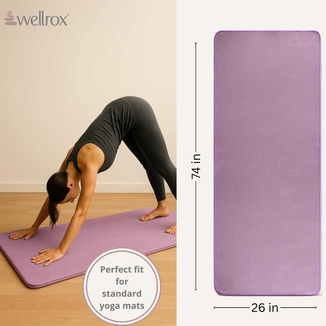 Toalla de Yoga Antideslizante Wellrox - Súper Absorbente - Imagen 6