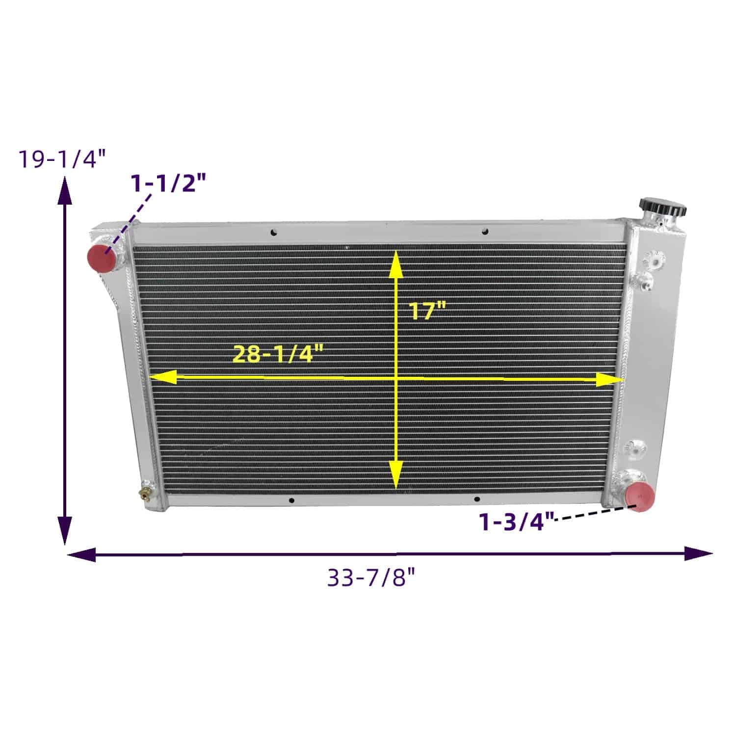 Radiador CC369 de 3 Filas + Ventilador Cáscara Compatible - Imagen 3