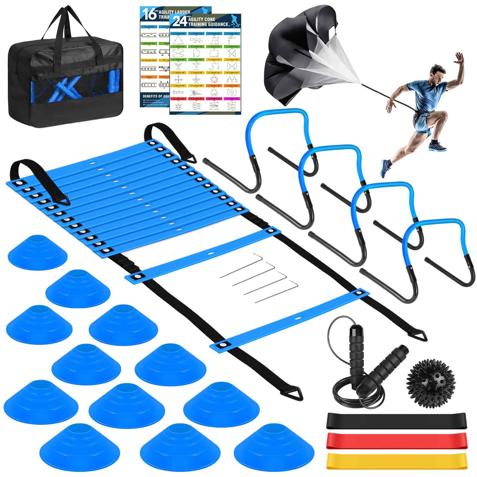 Set de Equipos de Entrenamiento de Agilidad - -Azul