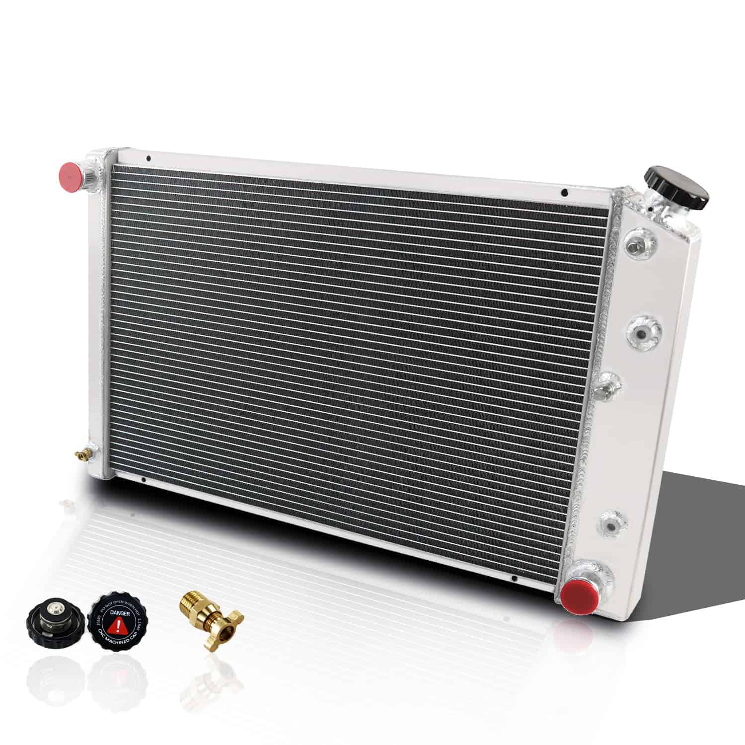Radiador de aluminio de 4 filas compatible con 1968-1990
