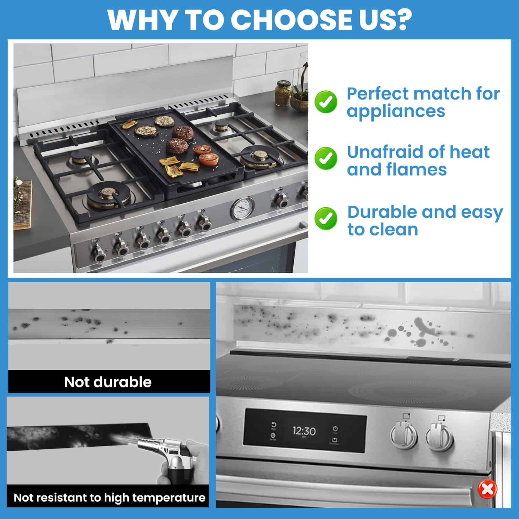 11NBBKGDDS Protector de pared universal para estufa - Imagen 4