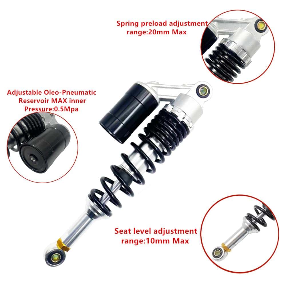 1 par de amortiguadores traseros de aire ajustables de 330 - Imagen 4