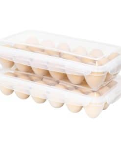 Porta Huevos para Refrigerador Obsoorth 2 Pack con Tapa,