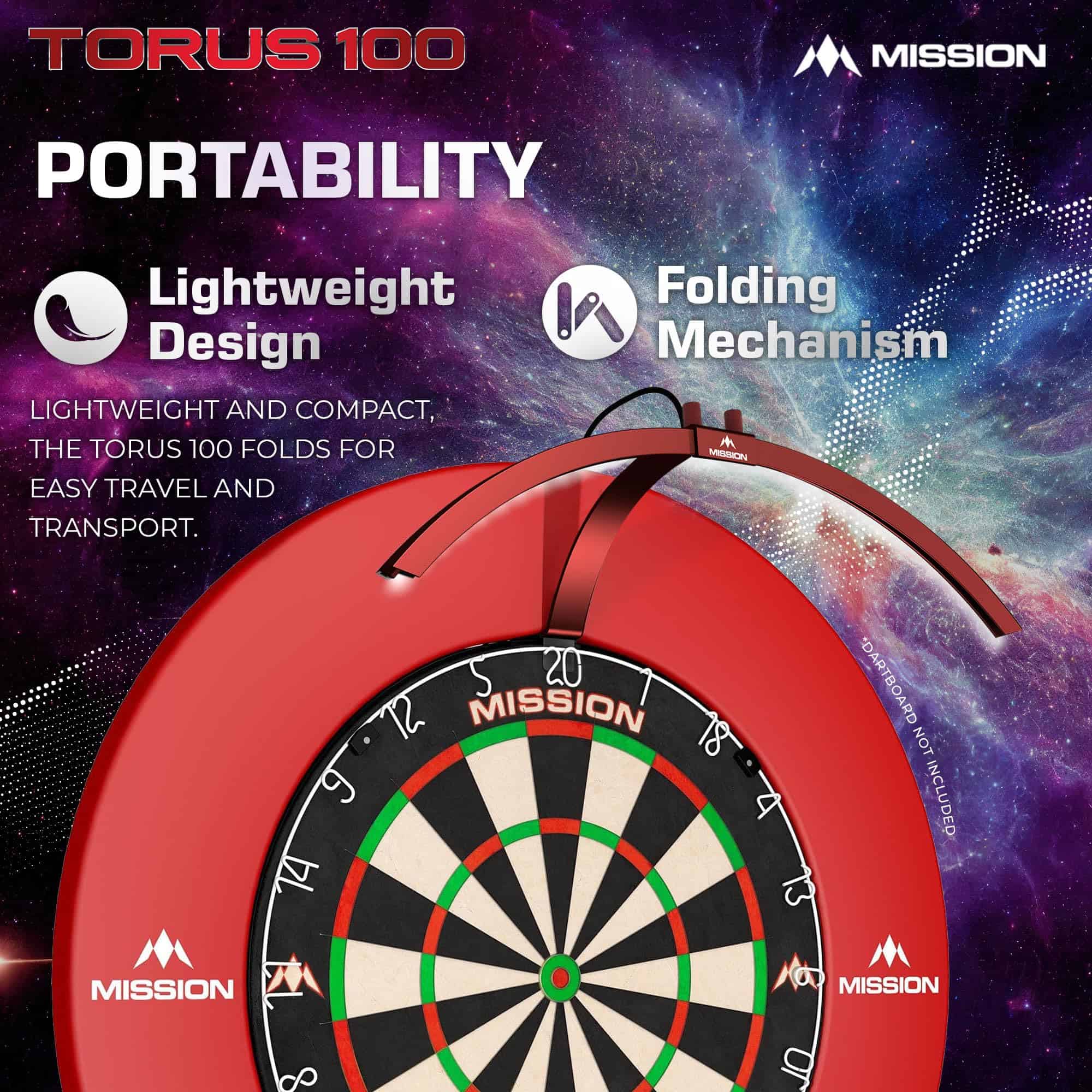 Mission Darts TOR100 Torus 100 | Tablero -Negro - Imagen 9