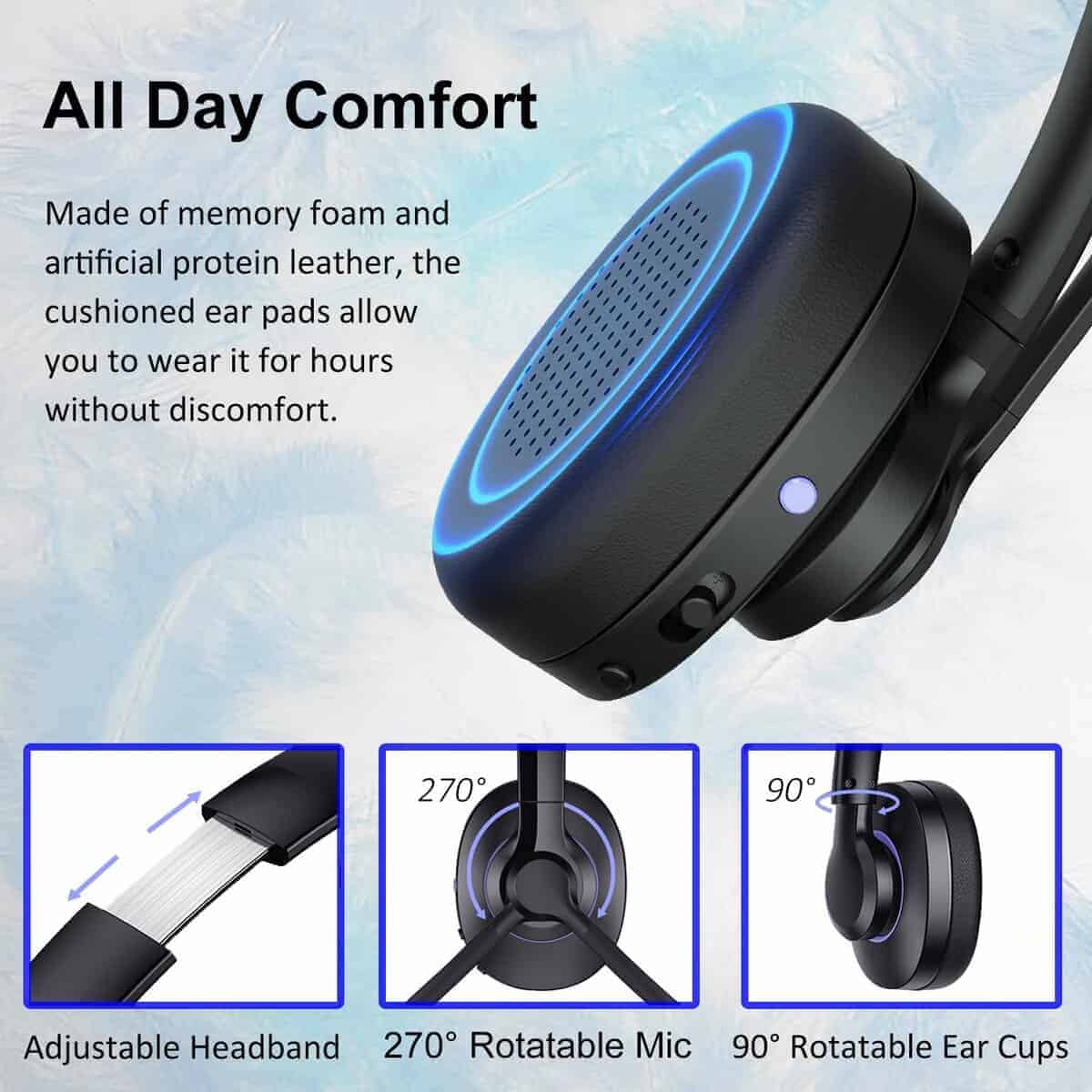 Auriculares Bluetooth con Micrófono con Cancelación de - Imagen 5